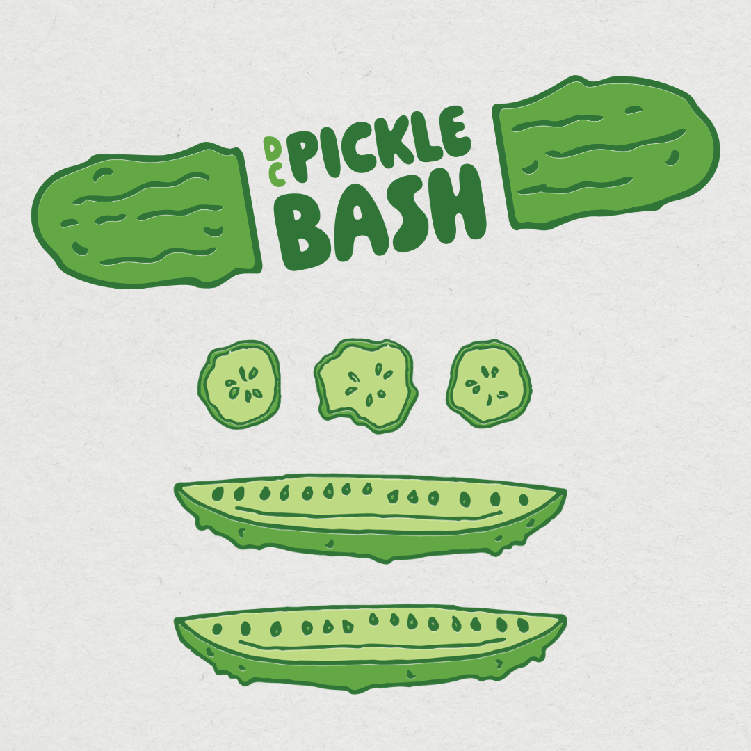 A mouth-watering logo design and brandmark for DC Pickle Bash, launched by  Merry Pin in 2025. 