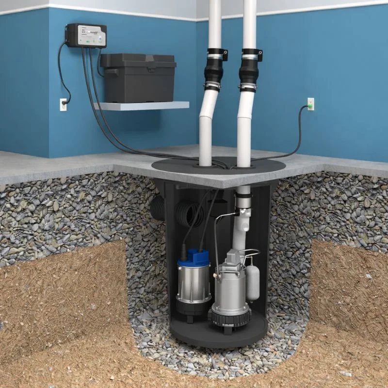 Sump Pump Systems (Primary & Backup)