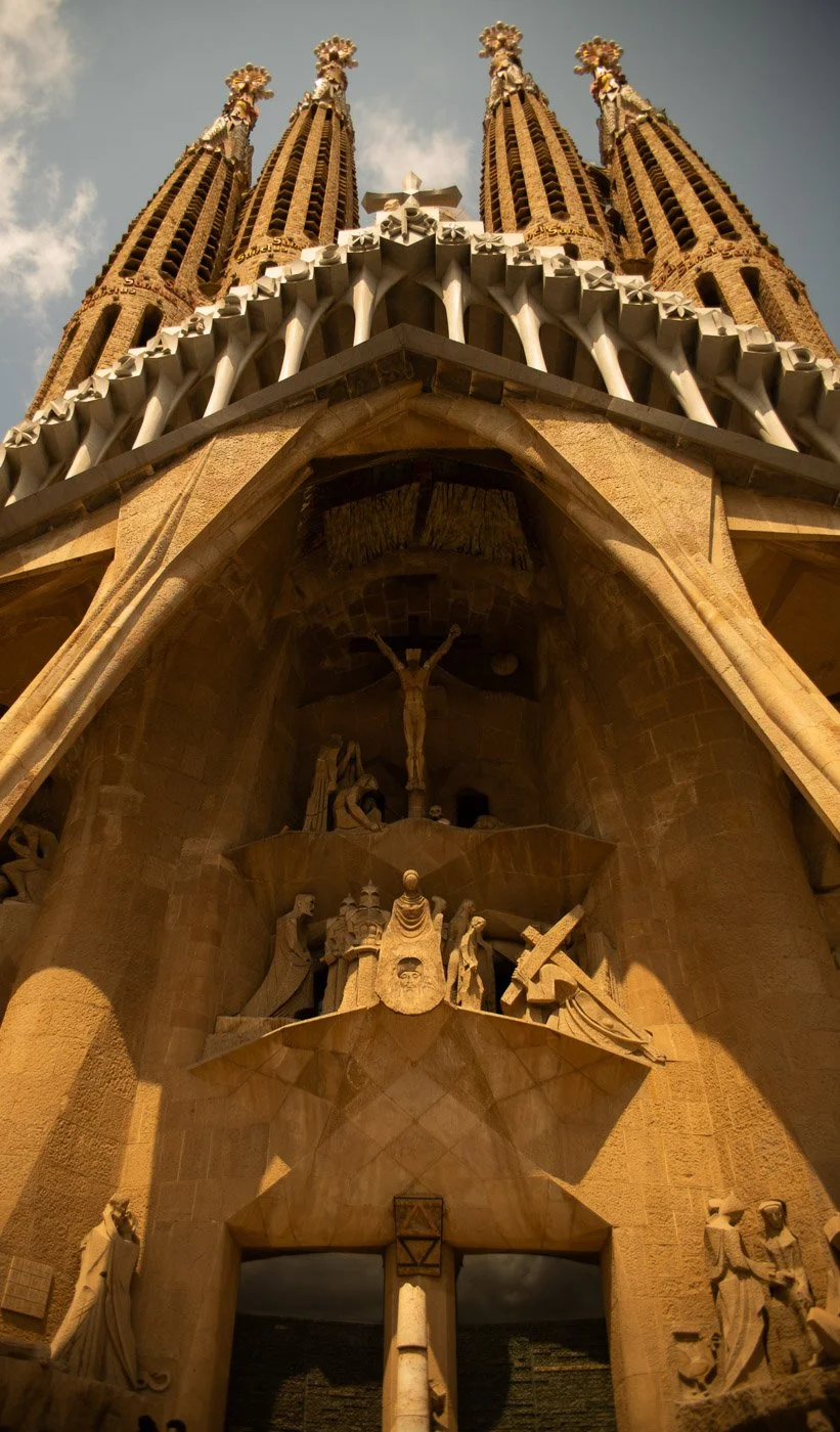 Sagrada Familia Exterior Entrance — Low Angle