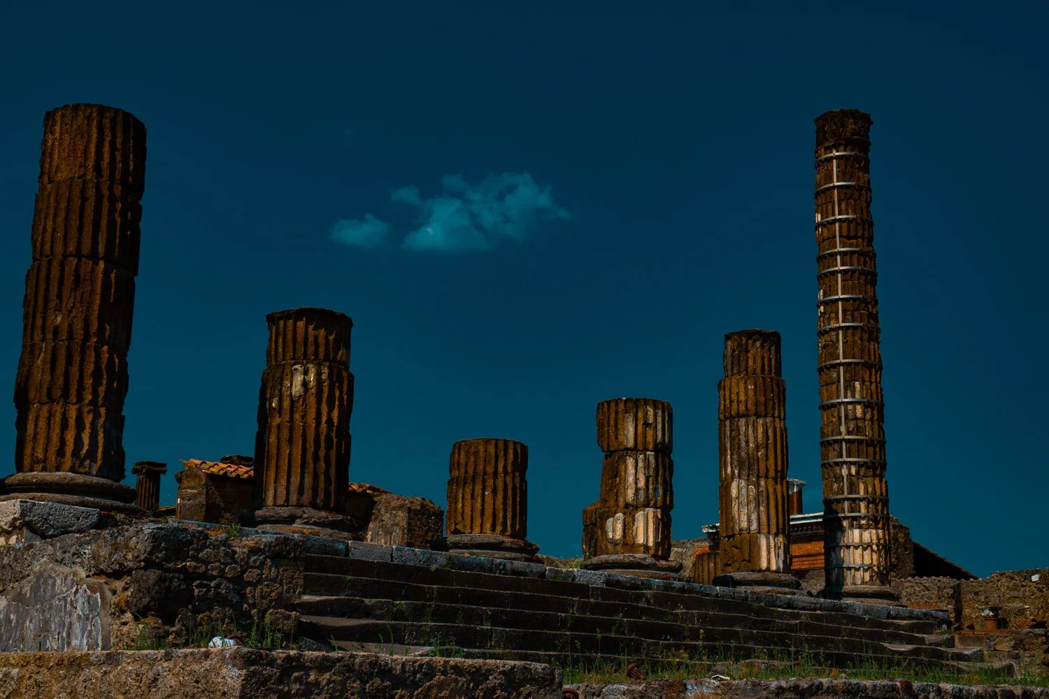 Pompeii Stone Columns and Stairway