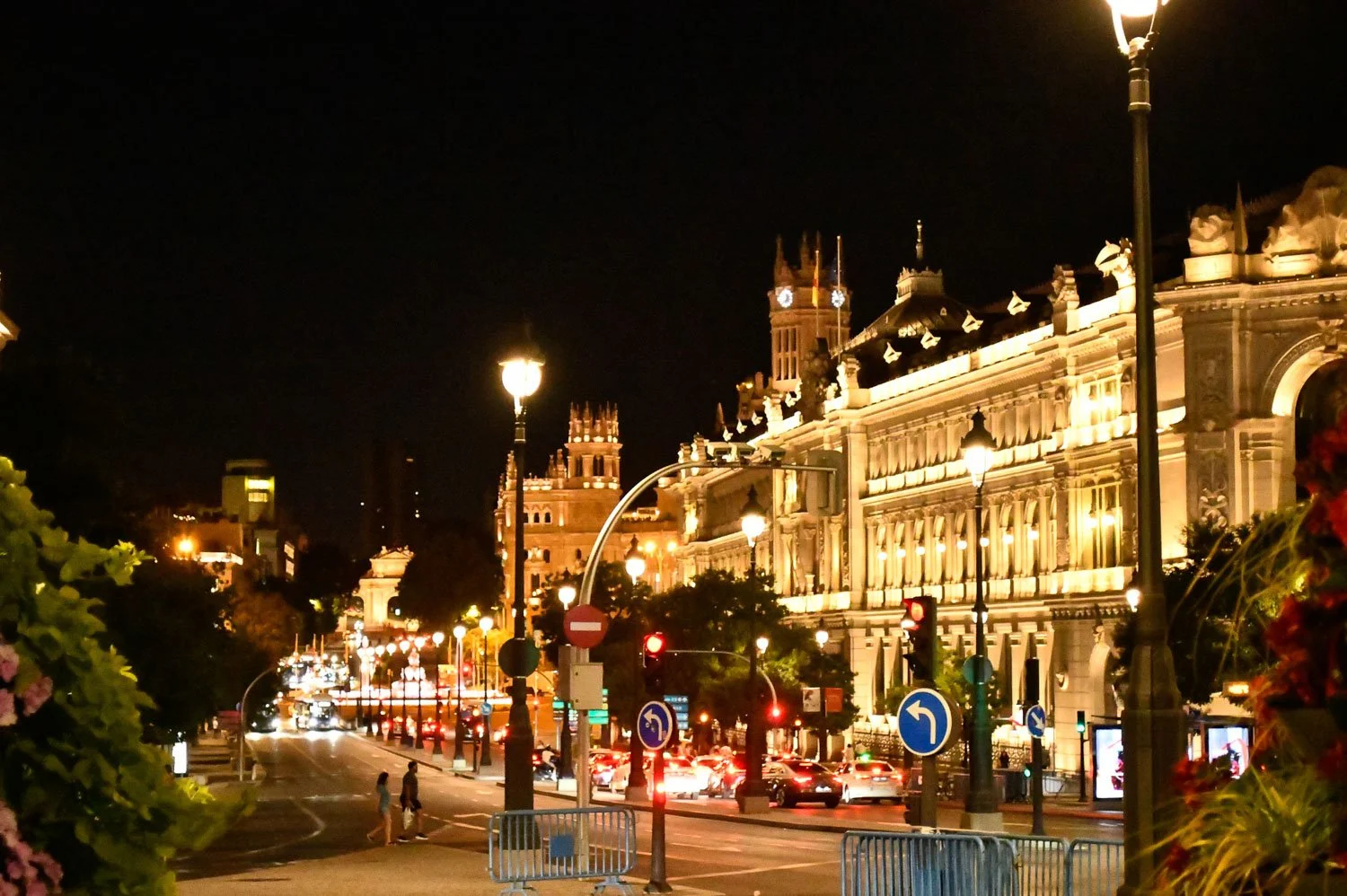 Madrid Night Cityscape