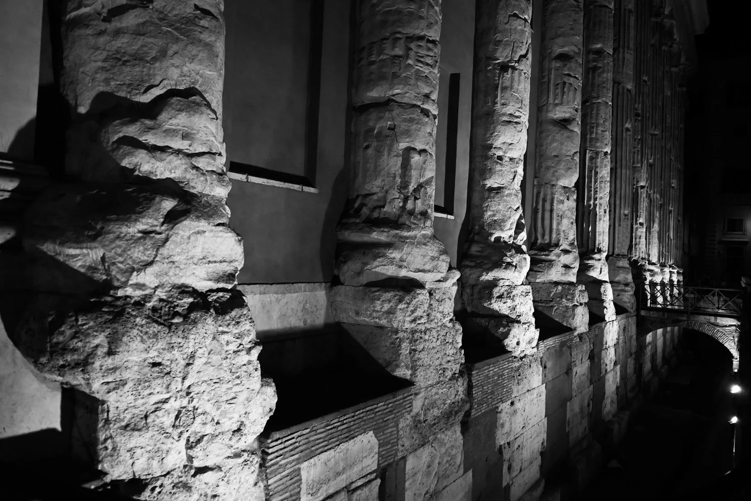 Ancient Roman Columns — Temple of Hadrian, Rome