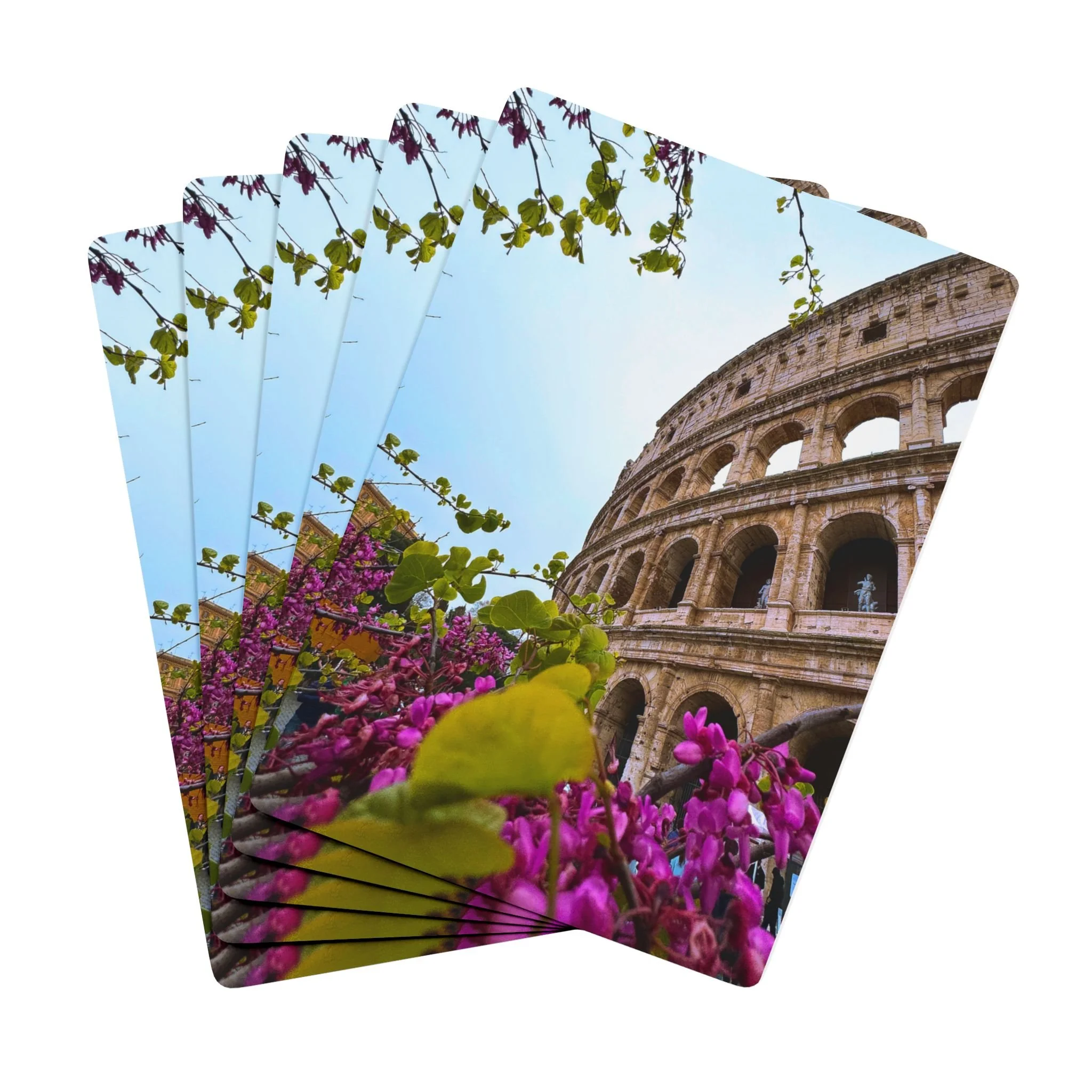 Colosseum in Bloom Playing Cards