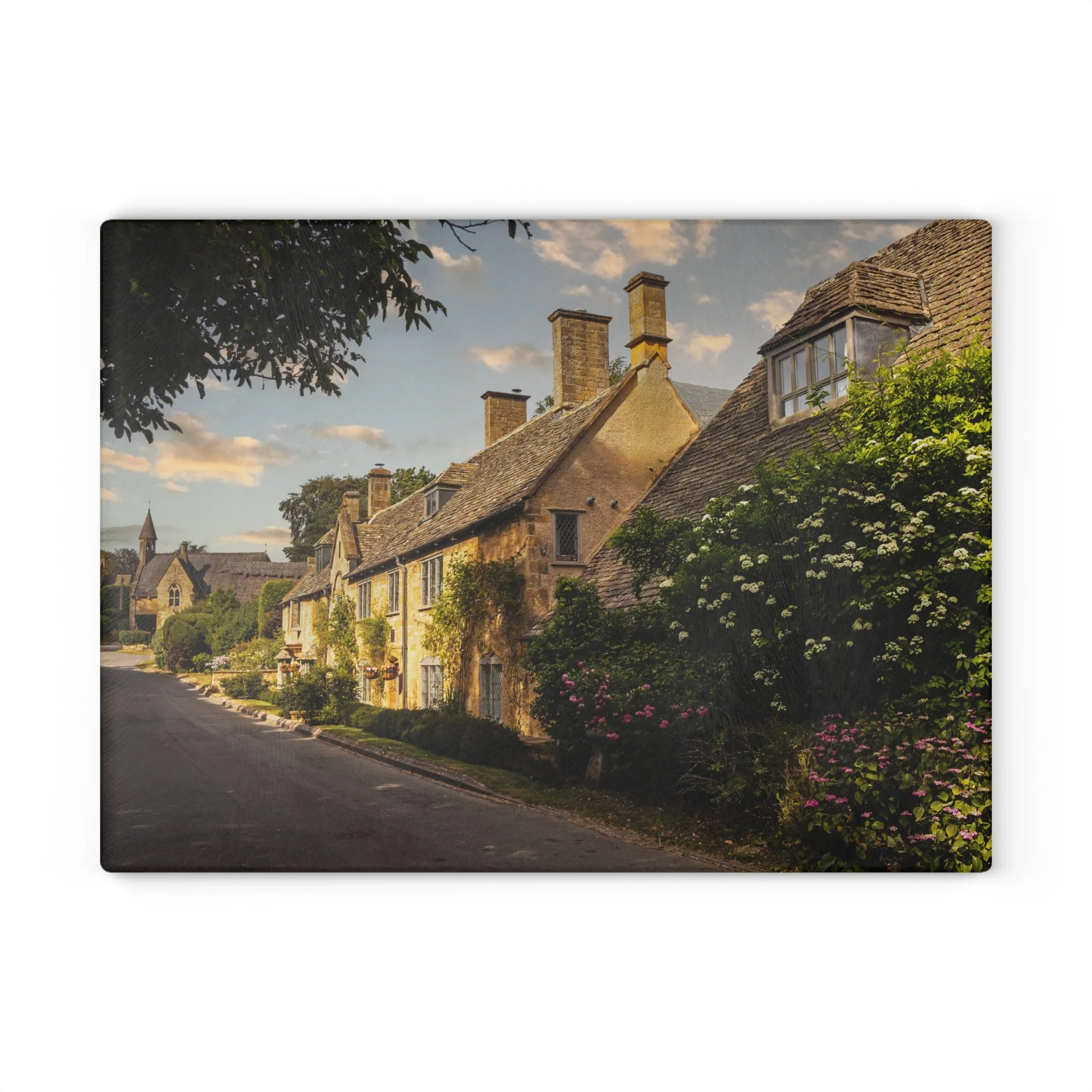 Quintessential Cotswolds Glass Cutting Board