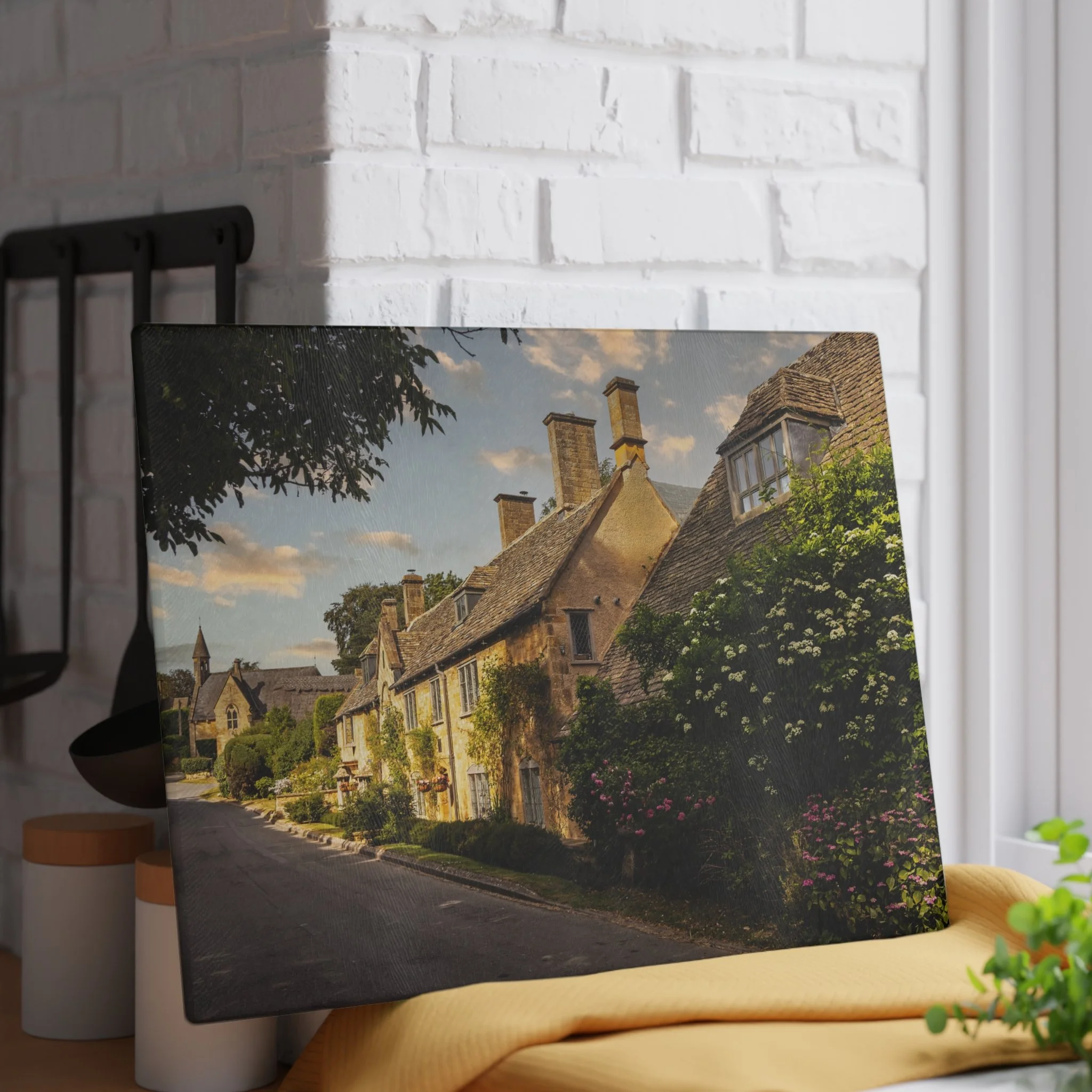 Quintessential Cotswolds Glass Cutting Board