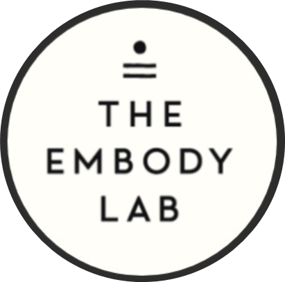 Logo of The Embody Lab with a circular design and stylized text.