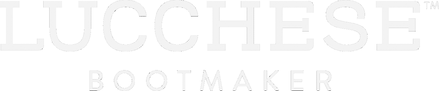 Logo for Luccese Bootmaker with the brand name in large white letters and the word Bootmaker below in smaller white letters on a black background.