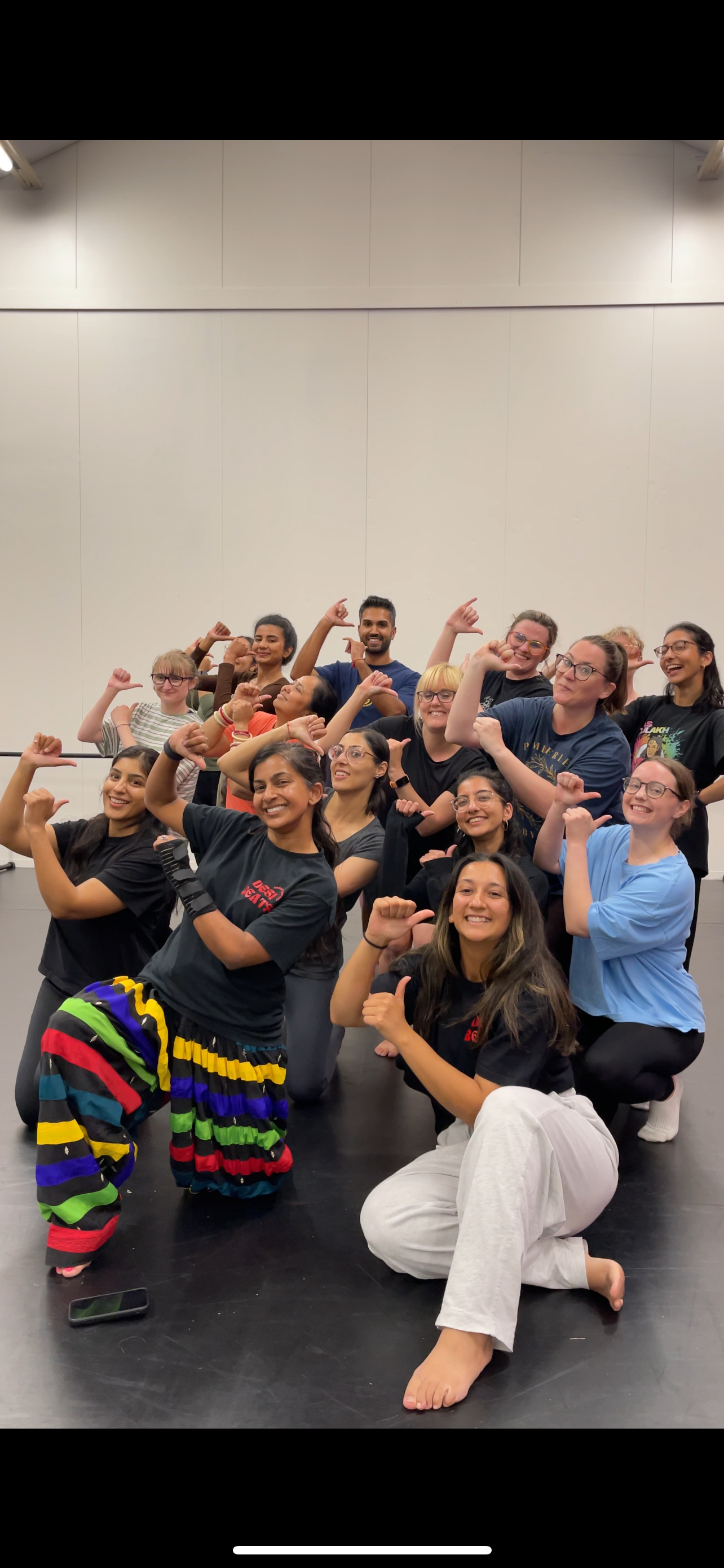 Group South Asian dance session inspired by Bhangra and Giddha