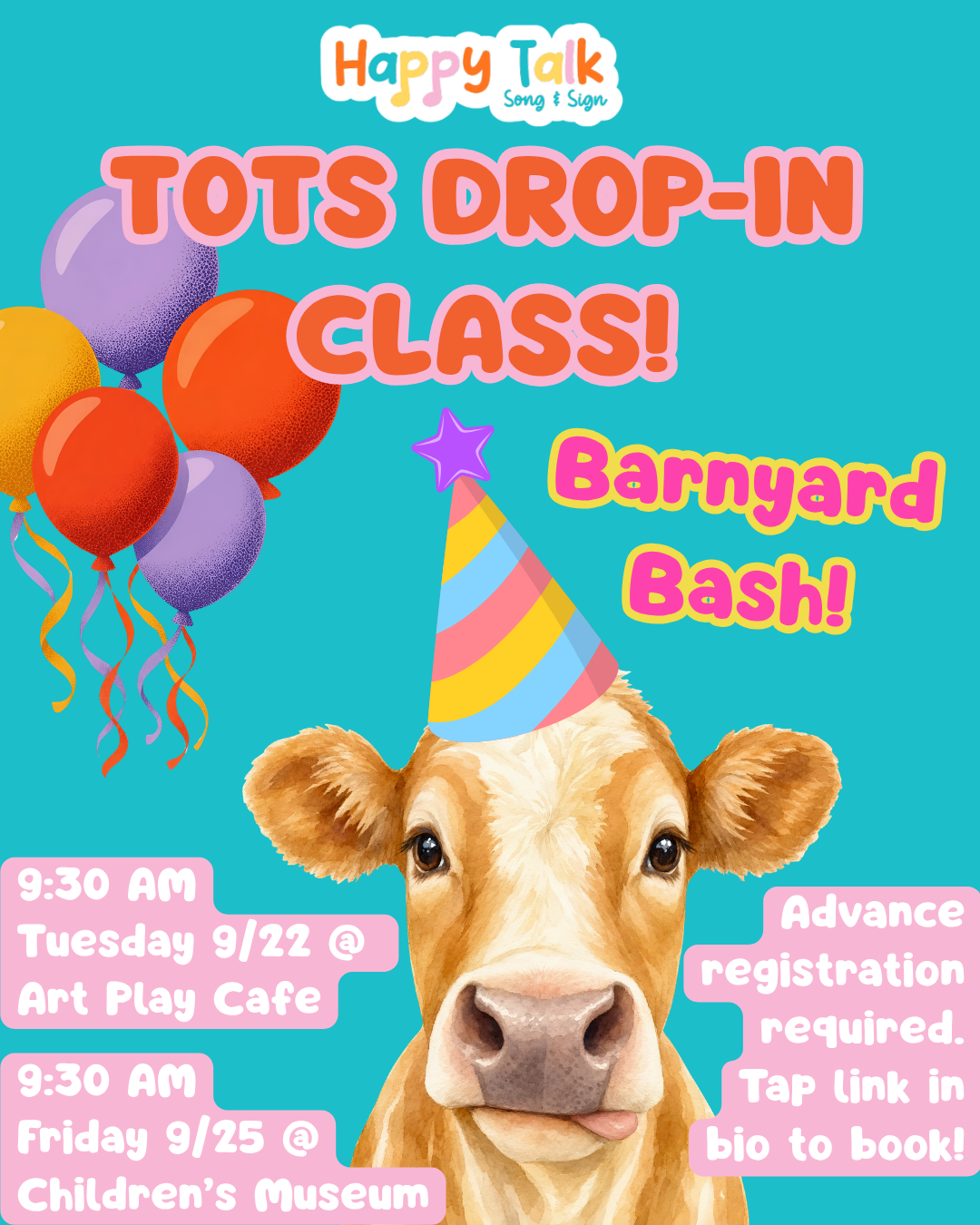PETALUMA Tots – Drop-In (Tuesday 9/22/26 9:30AM)