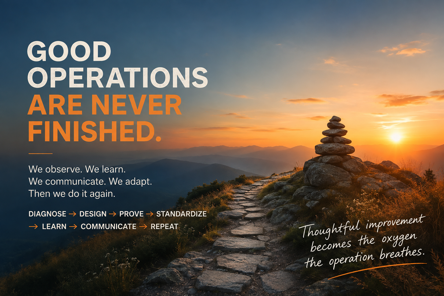 Good Operations Are Never Finished