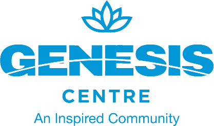 Genesis Centre logo with a stylized lotus flower above the text