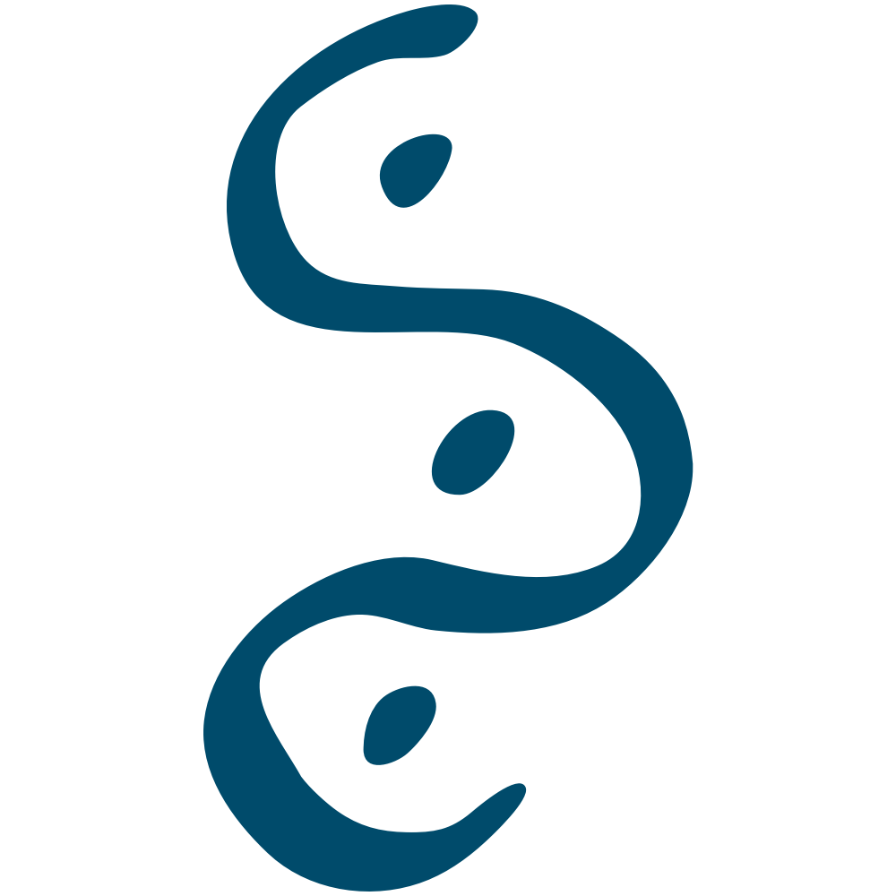 Abstrakte blaue DNA-Helix auf schwarzem Hintergrund.