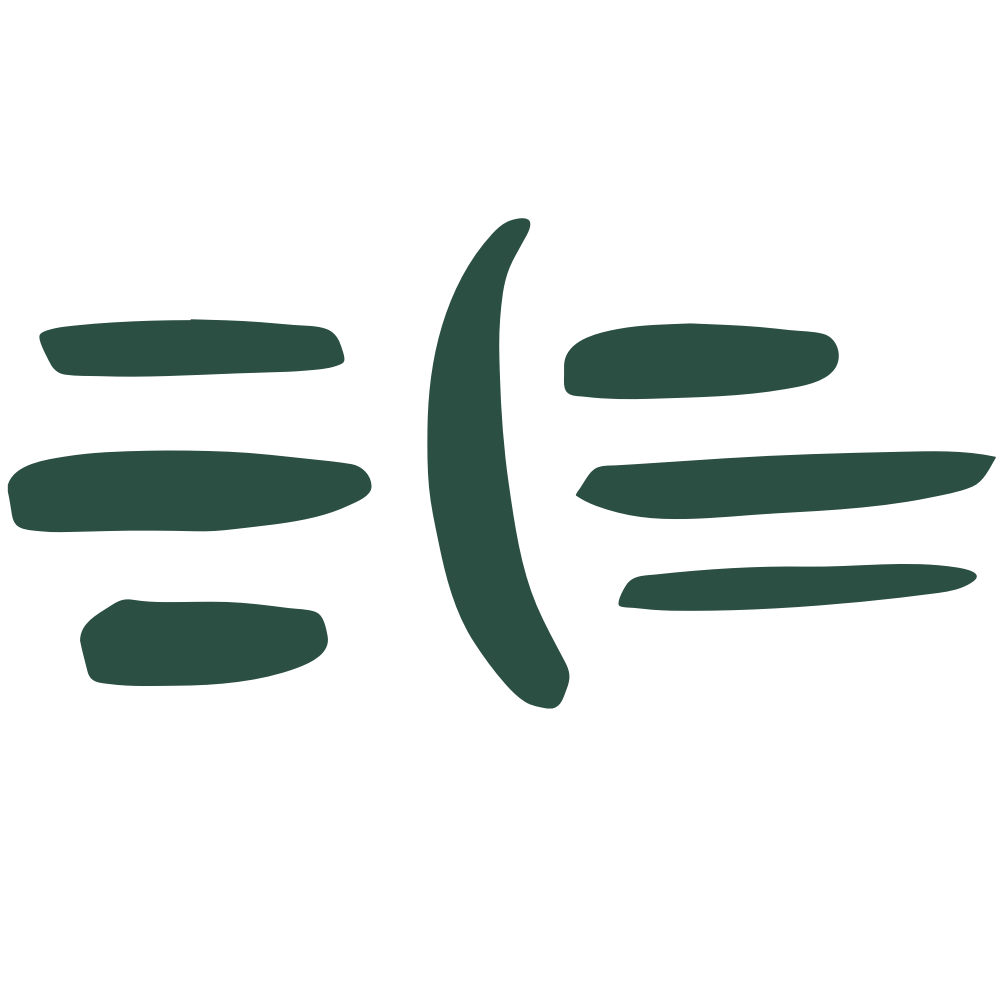 Grafik eines minimalistischen, stilisierten menschlichen Gesichts mit geschlossenen Augen, ombré-Design in dunklen Grüntönen.