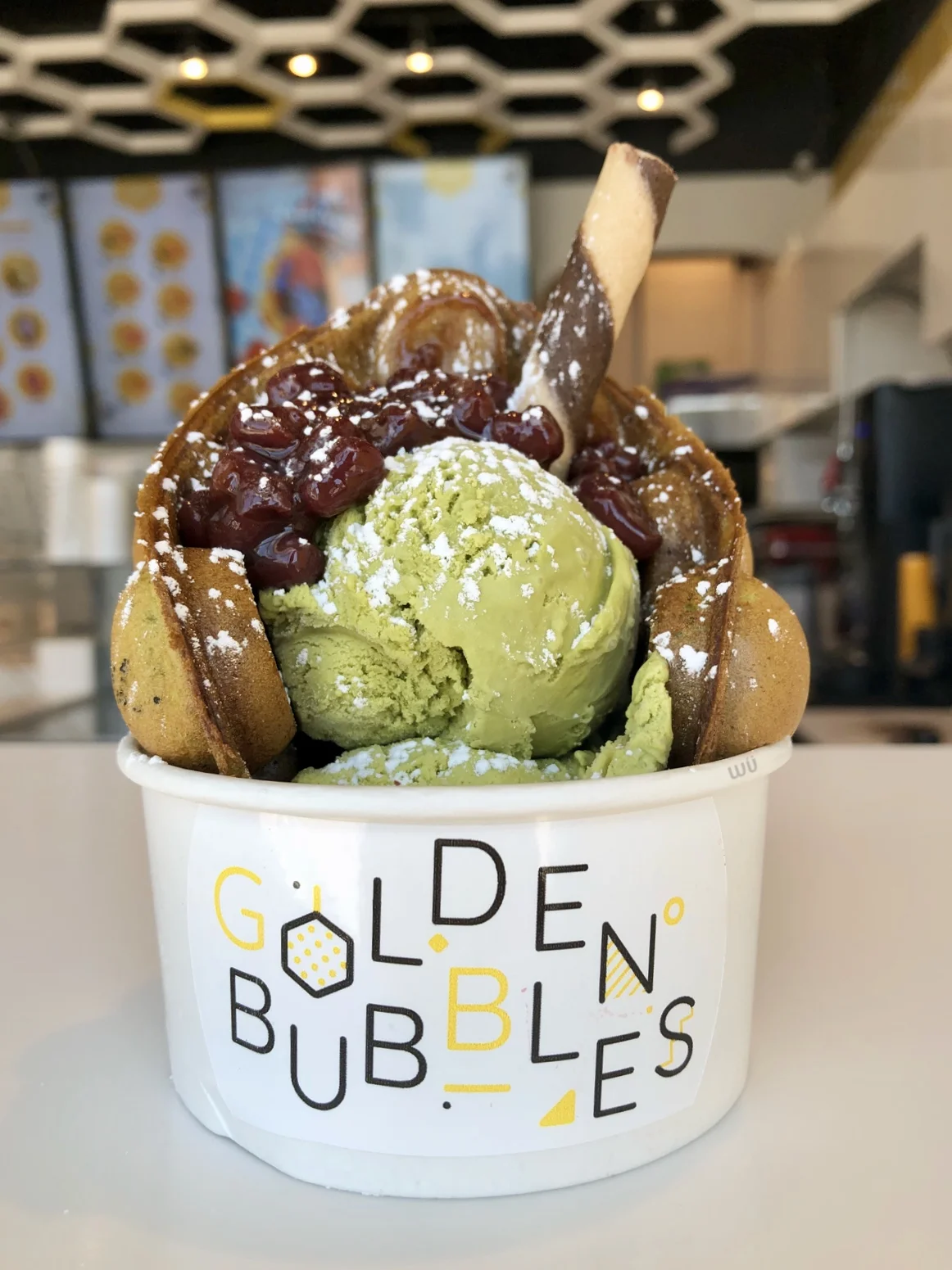 So matcha goodness in one cup!