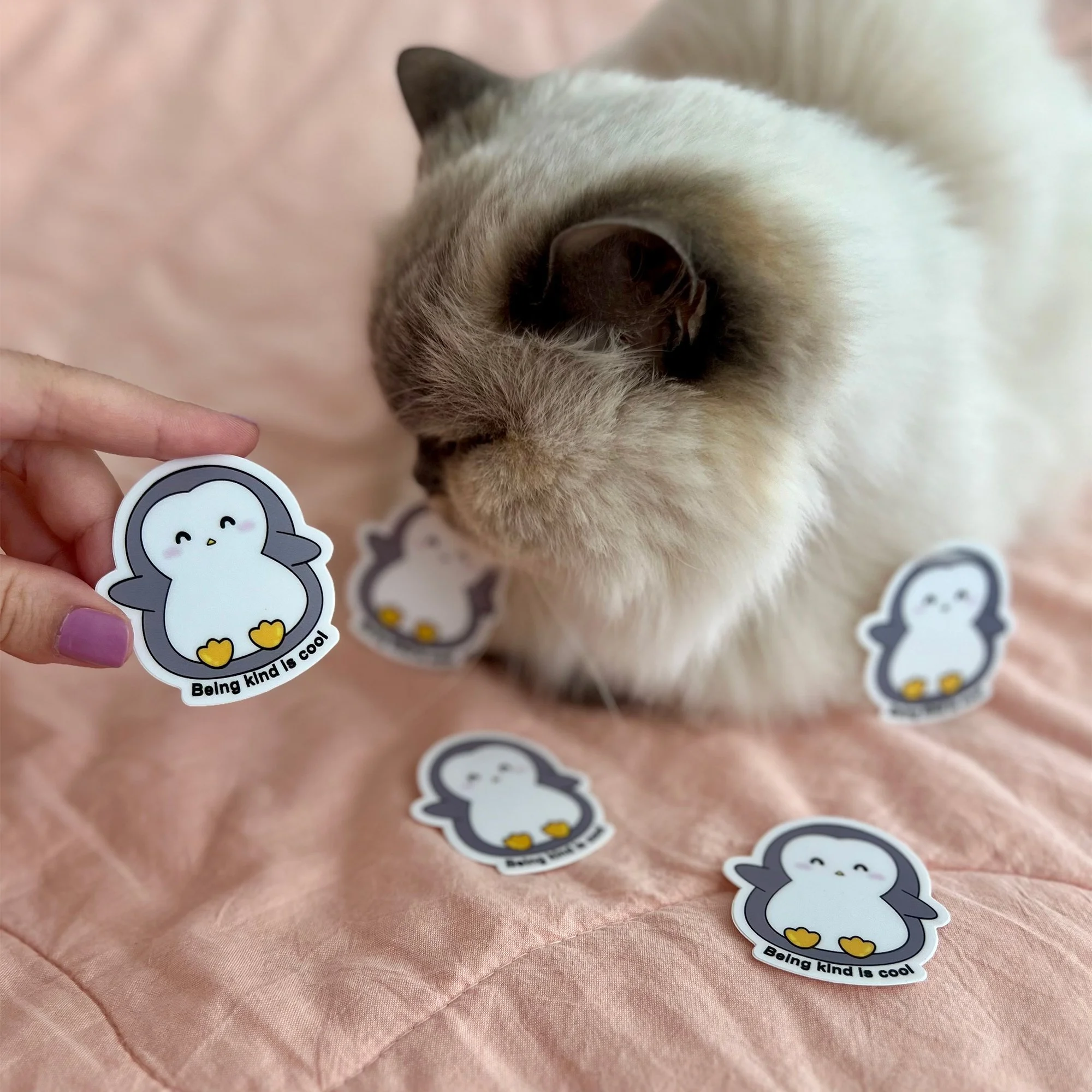Penguin - Being kind is cool sticker
