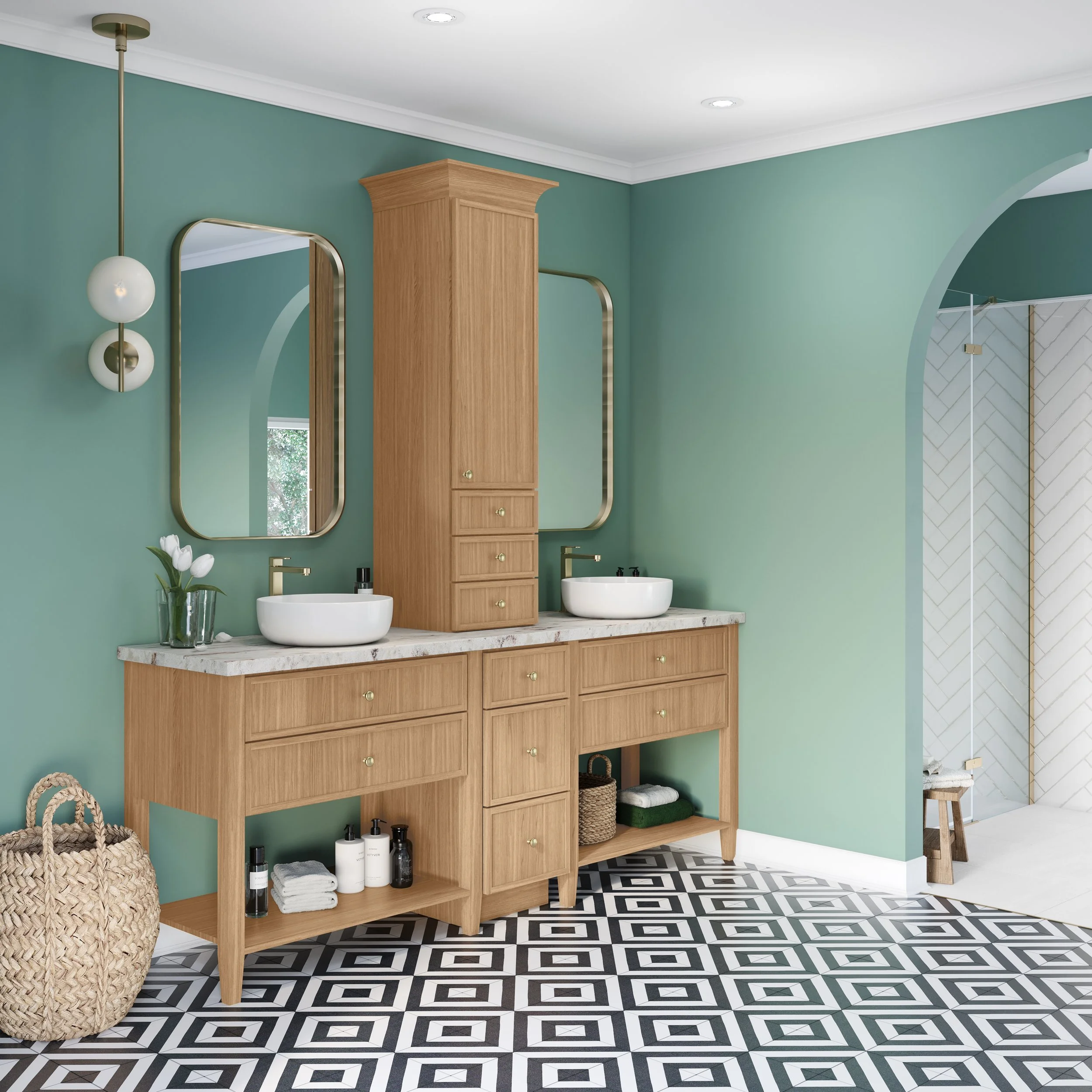 Slim Shaker cabinets (often called "Skinny Shaker" or "Micro Shaker") are the modern evolution of the traditional shaker door. Unlike a standard shaker door which features a wide 2.5-inch frame, a Slim Shaker door features a significantly narrower fr