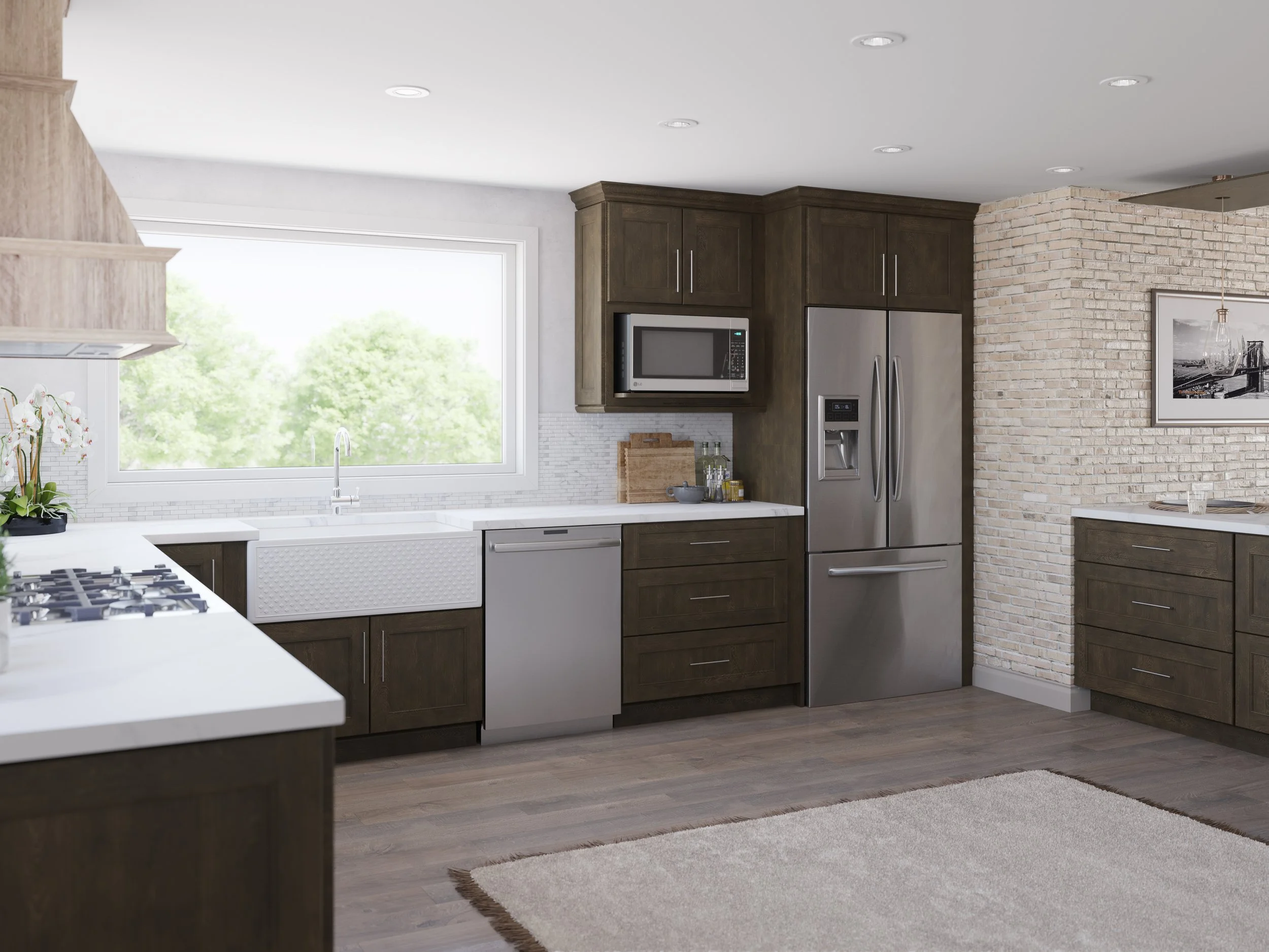 RTA (Ready-To-Assemble) cabinets are pre-manufactured cabinet components that come packaged with all necessary parts and instructions for easy assembly at home.