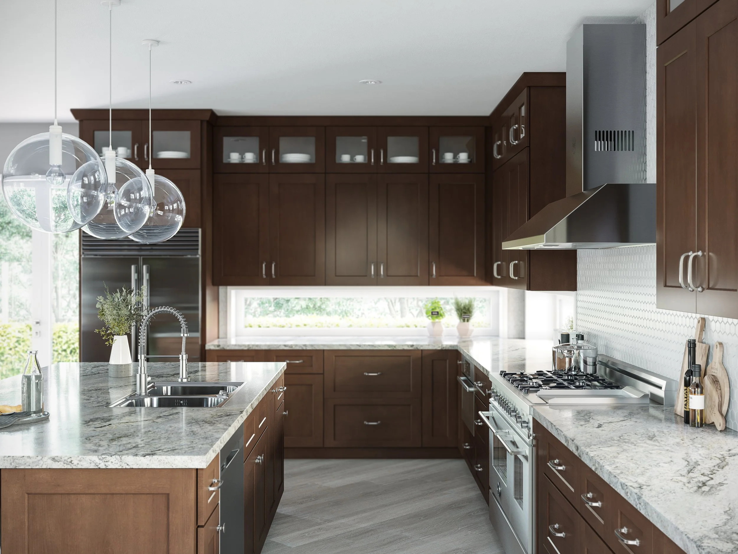 
RTA (Ready-To-Assemble) cabinets are pre-manufactured cabinet components that come packaged with all necessary parts and instructions for easy assembly at home.