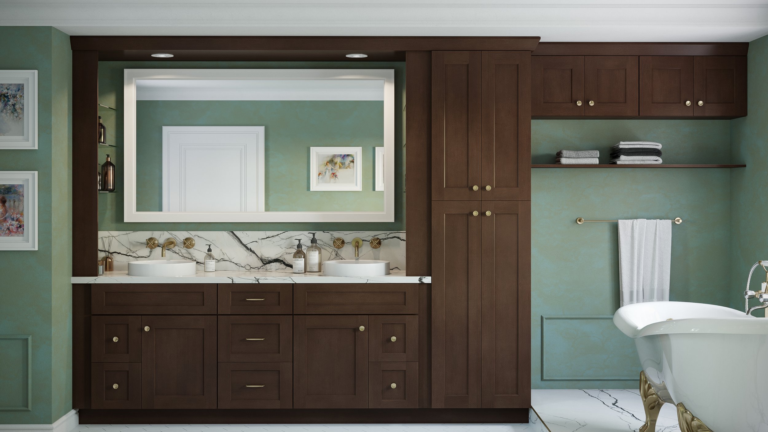 
RTA (Ready-To-Assemble) cabinets are pre-manufactured cabinet components that come packaged with all necessary parts and instructions for easy assembly at home.