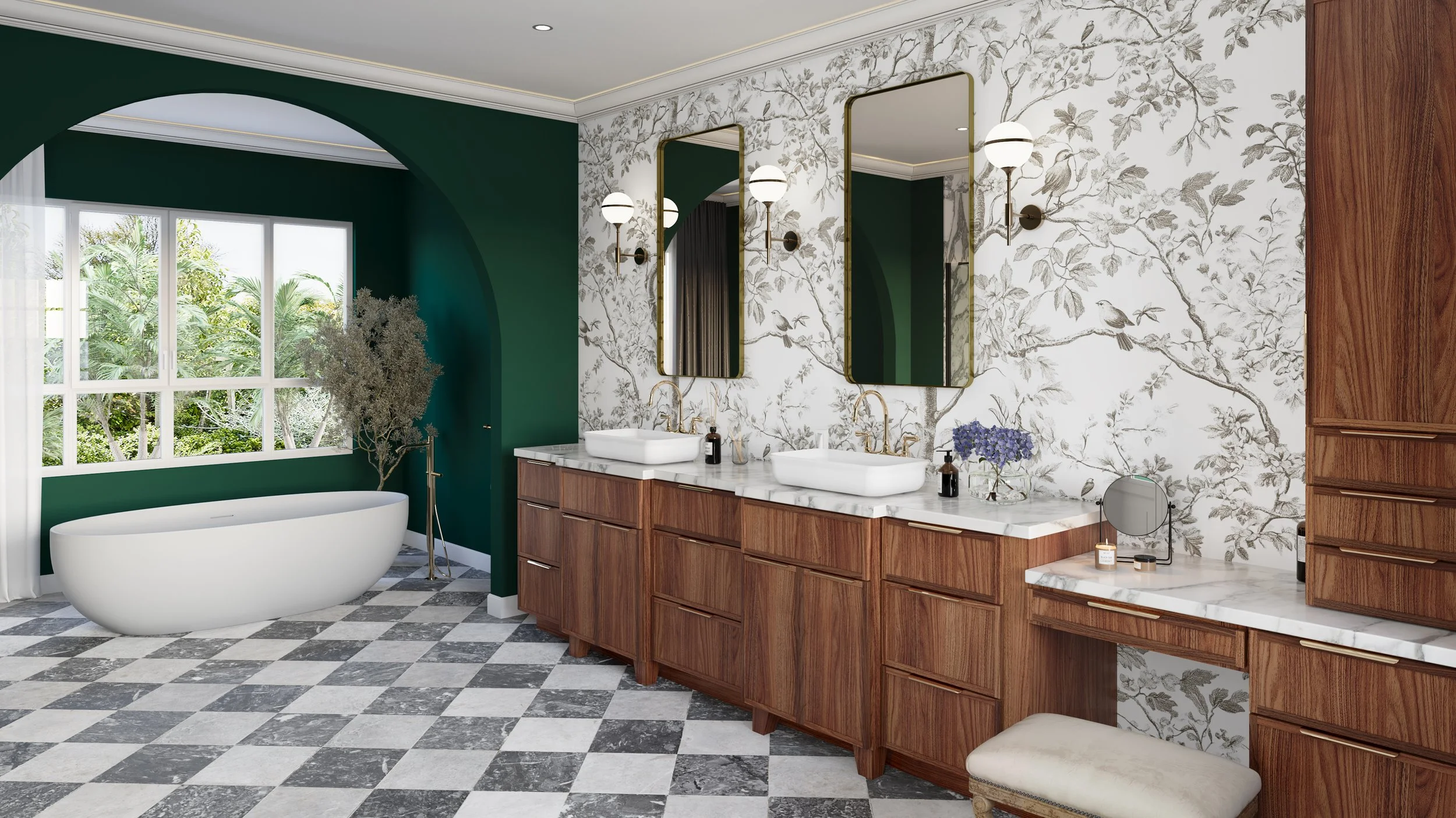 Slim shaker walnut cabinets are ideal for those seeking a modern, updated alternative to the classic shaker door. They retain the timeless appeal of shaker cabinets.