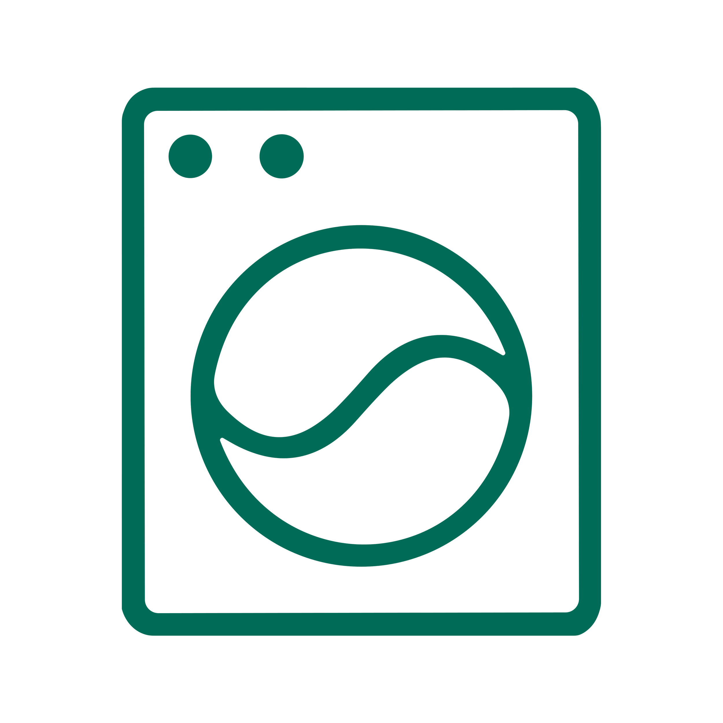 Outline of a front-loading washing machine