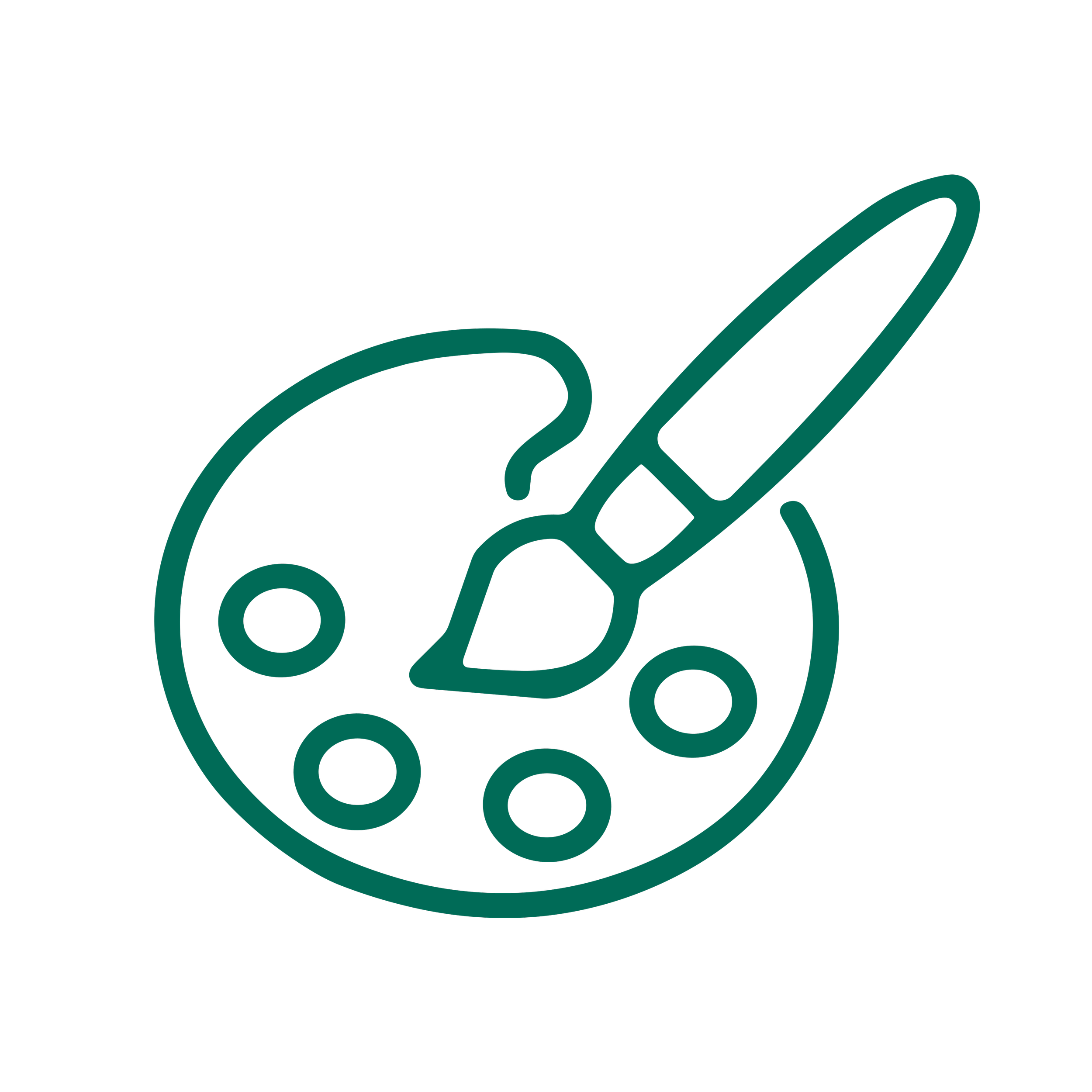 A simple, minimalist graphic of a circular outline with a stylized pen or marker inside, all in dark teal color on a black background.