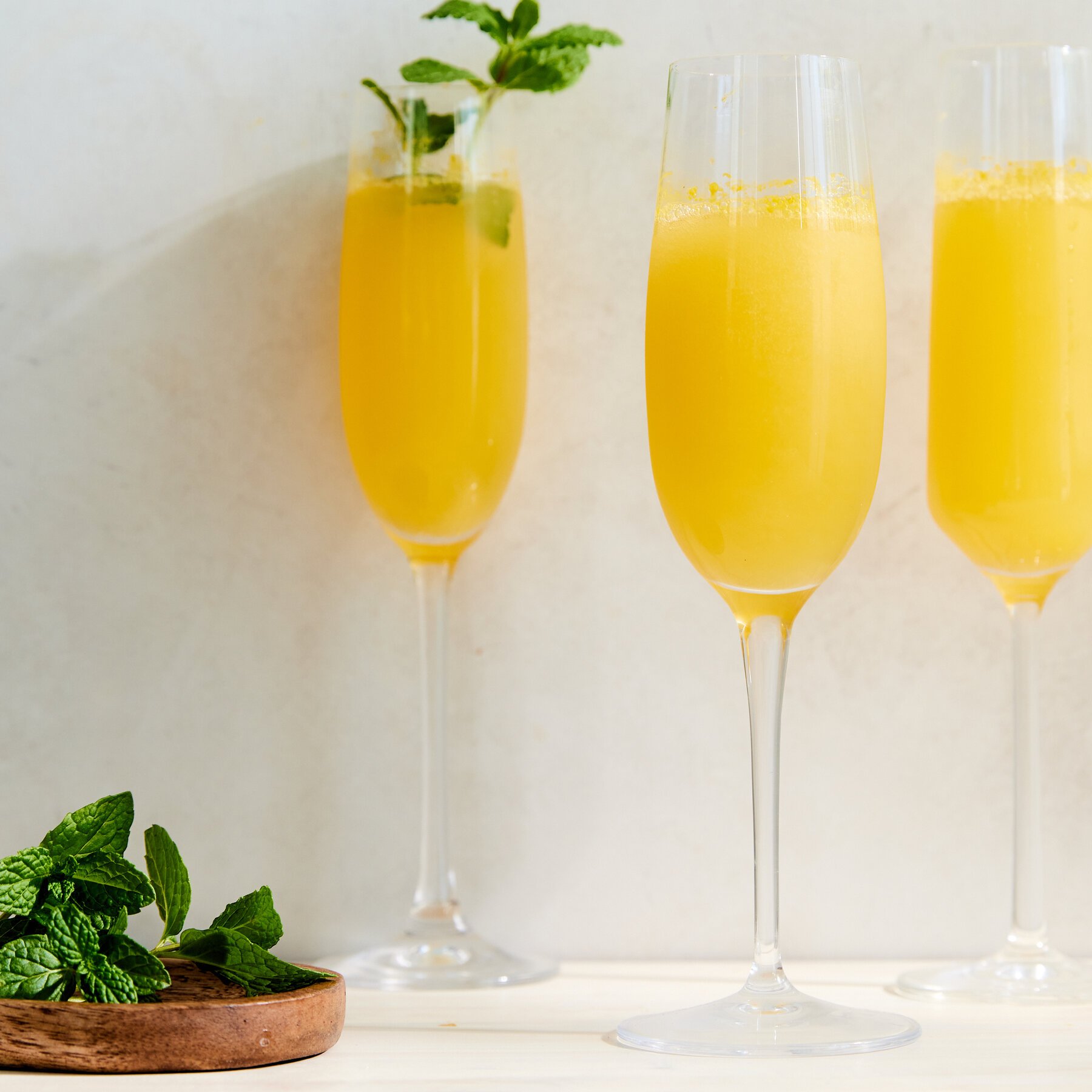 Orange Juice Carafe & Champagne Glasses (Serves 2 - BYOB)