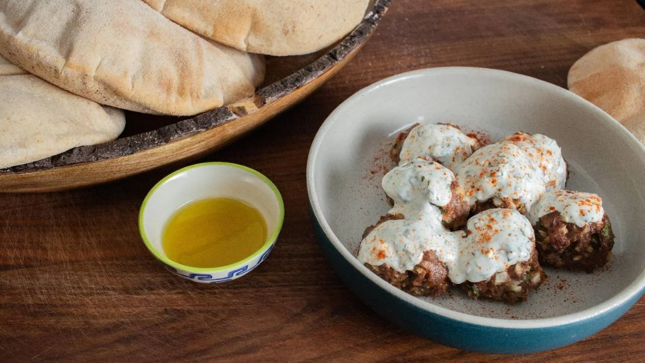 Spiced Meatballs with Tahini Yogurt Sauce