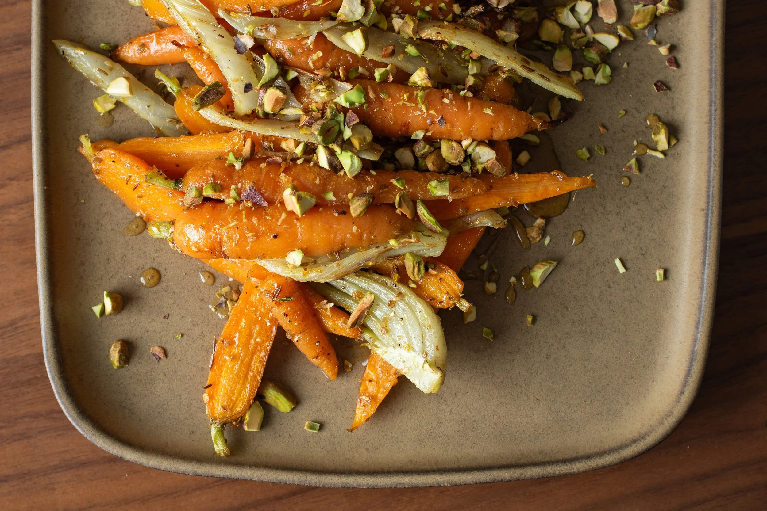 Roasted Spring Carrots and Fennel with Orange Blossom Honey