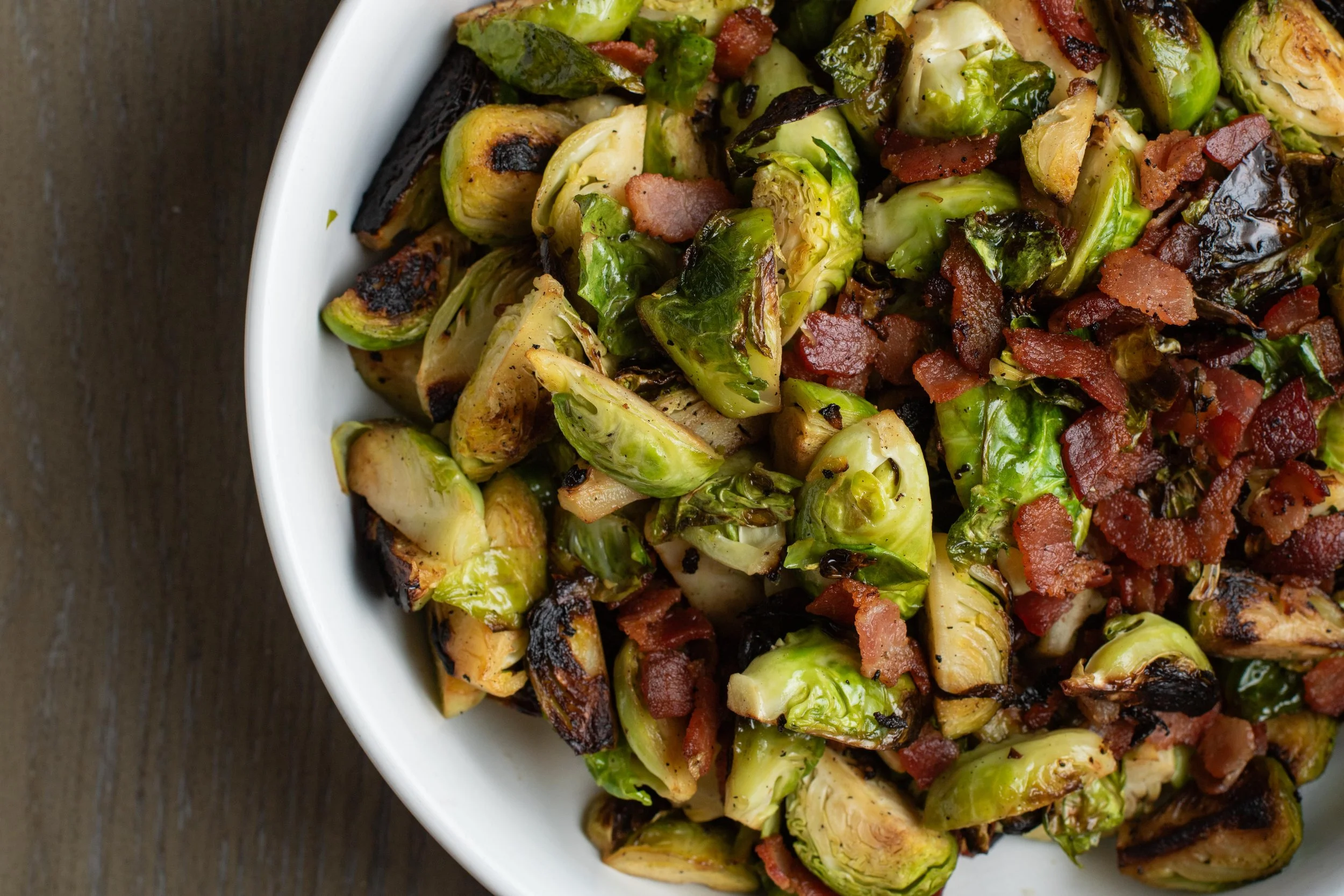 Brussel Sprouts with Bacon and Pomegranate