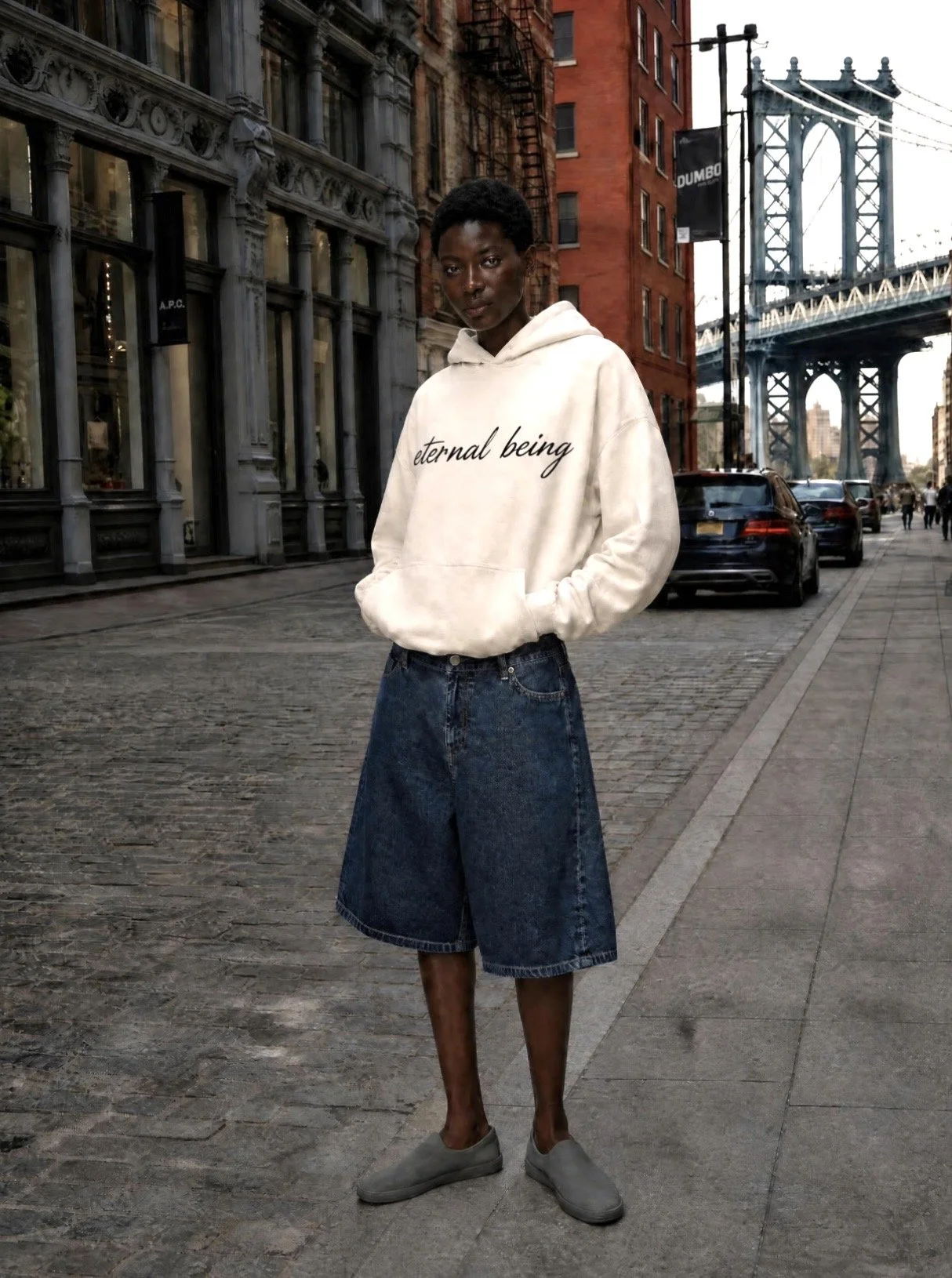 Unisex Wash Denim Shorts