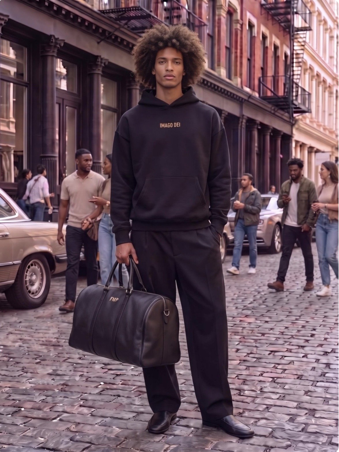 Essential Heavyweight Cotton Hoodie and Men’s Barrel Leg Pants