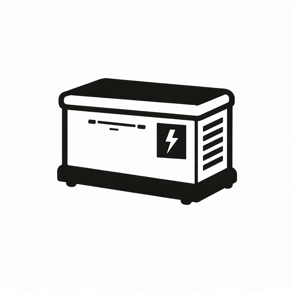 Icon representing generator and backup power installation services for homes in NEPA.