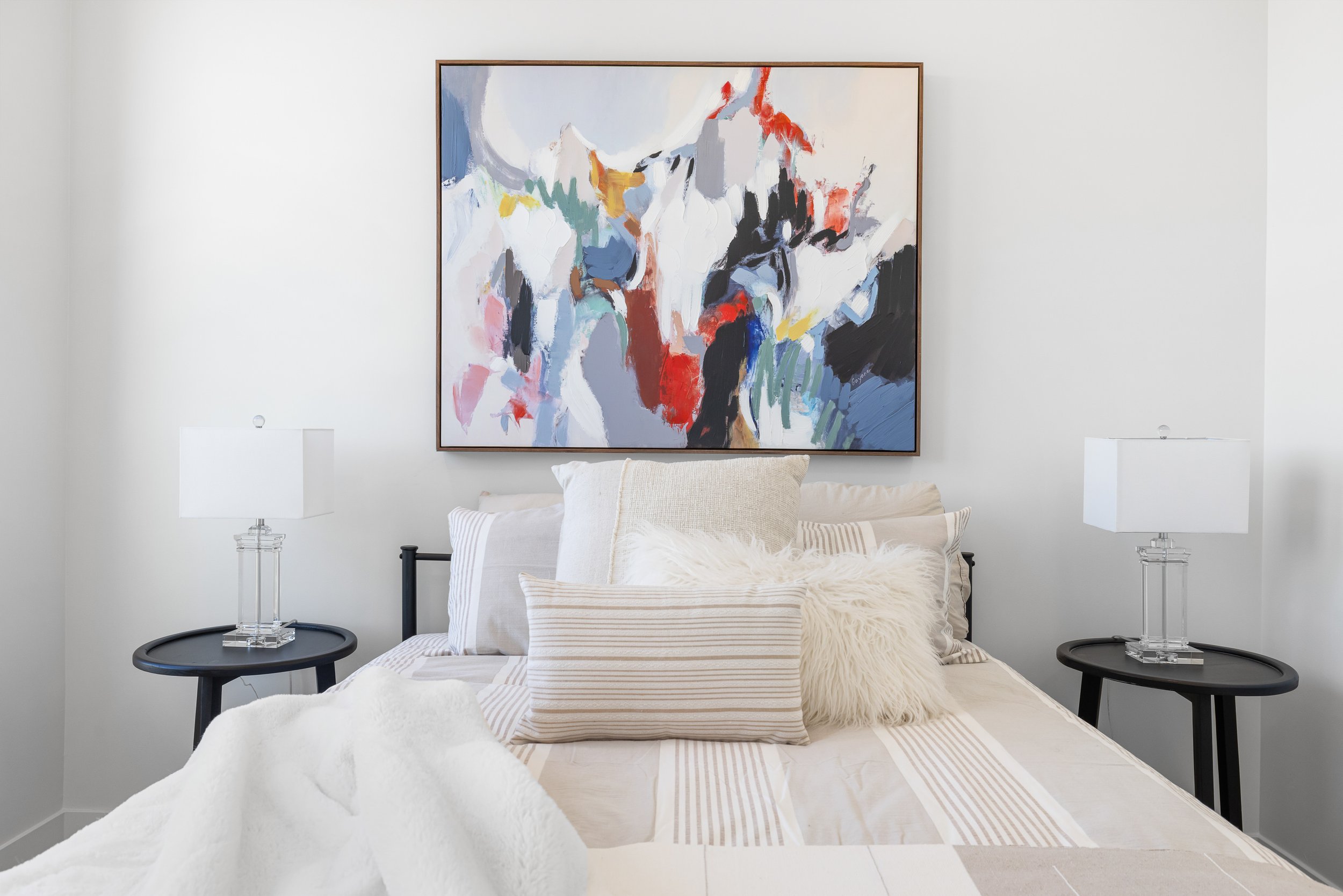 Guest bedroom at The Hemingway condominium.