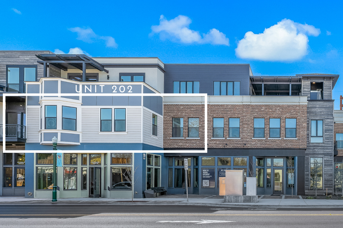 Image showing exterior location of unit 202 at The Hemingway in Eagle Idaho.