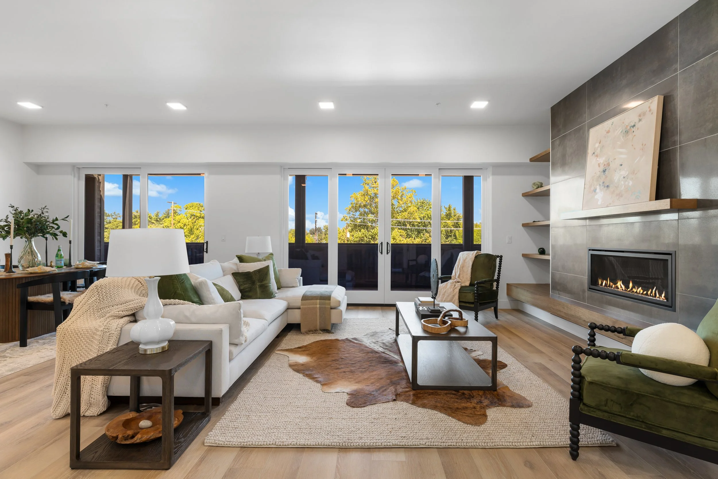 Living area at The Hemingway residence in Downtown Eagle.