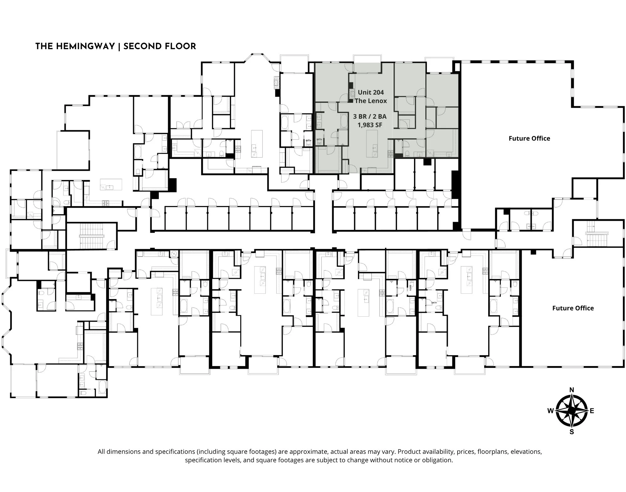 Image showing unit location of unit 204 at The Hemingway Eagle Idaho.