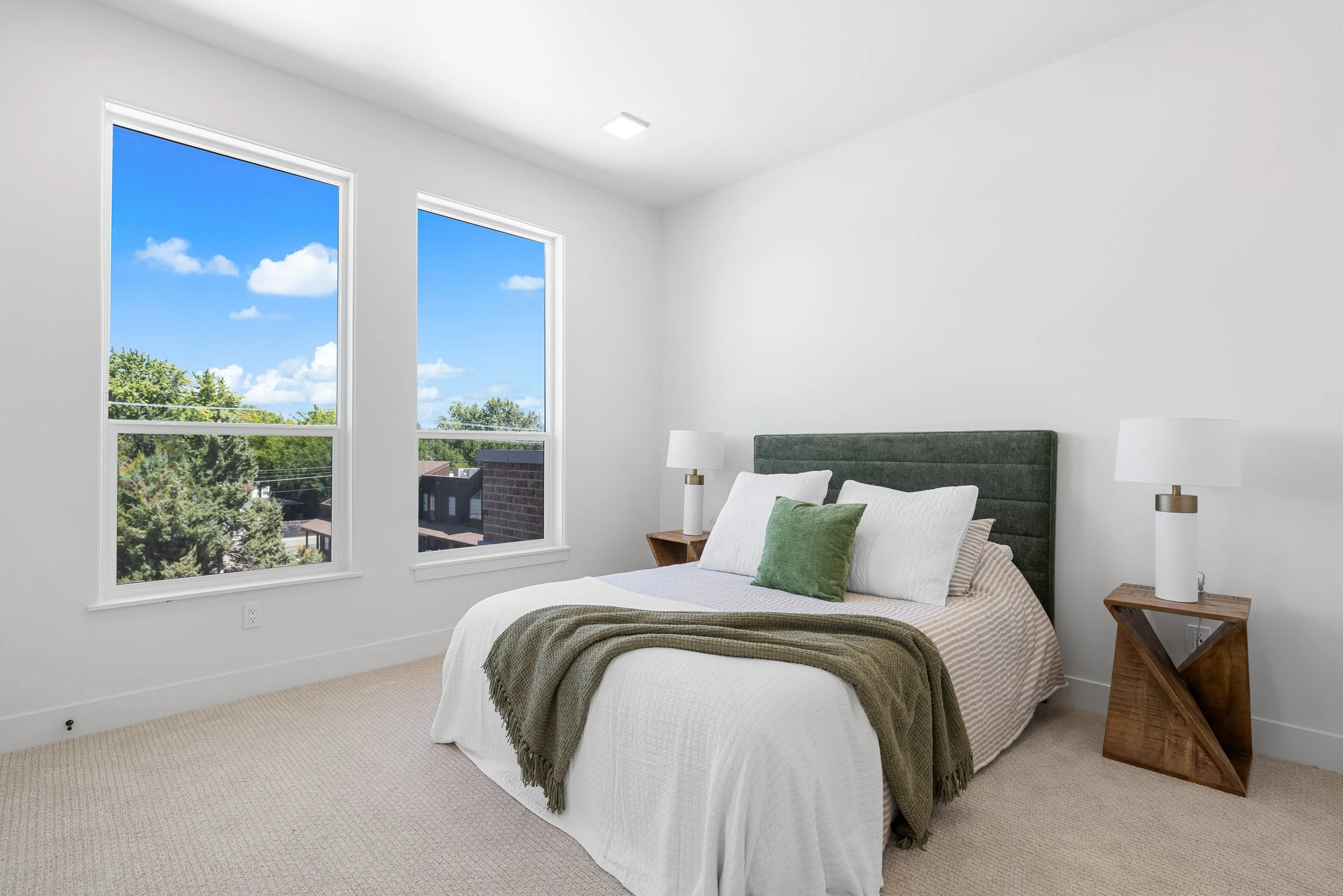 Guest bedroom at The Hemingway condominium.