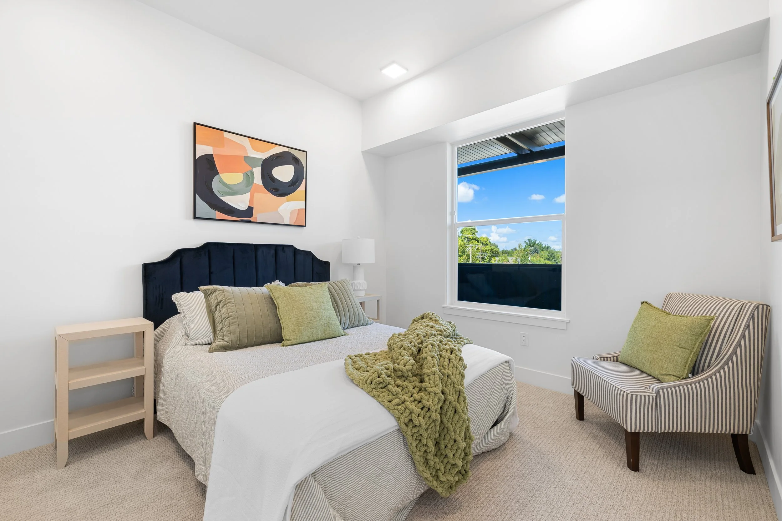 Secondary bedroom at The Hemingway residence.