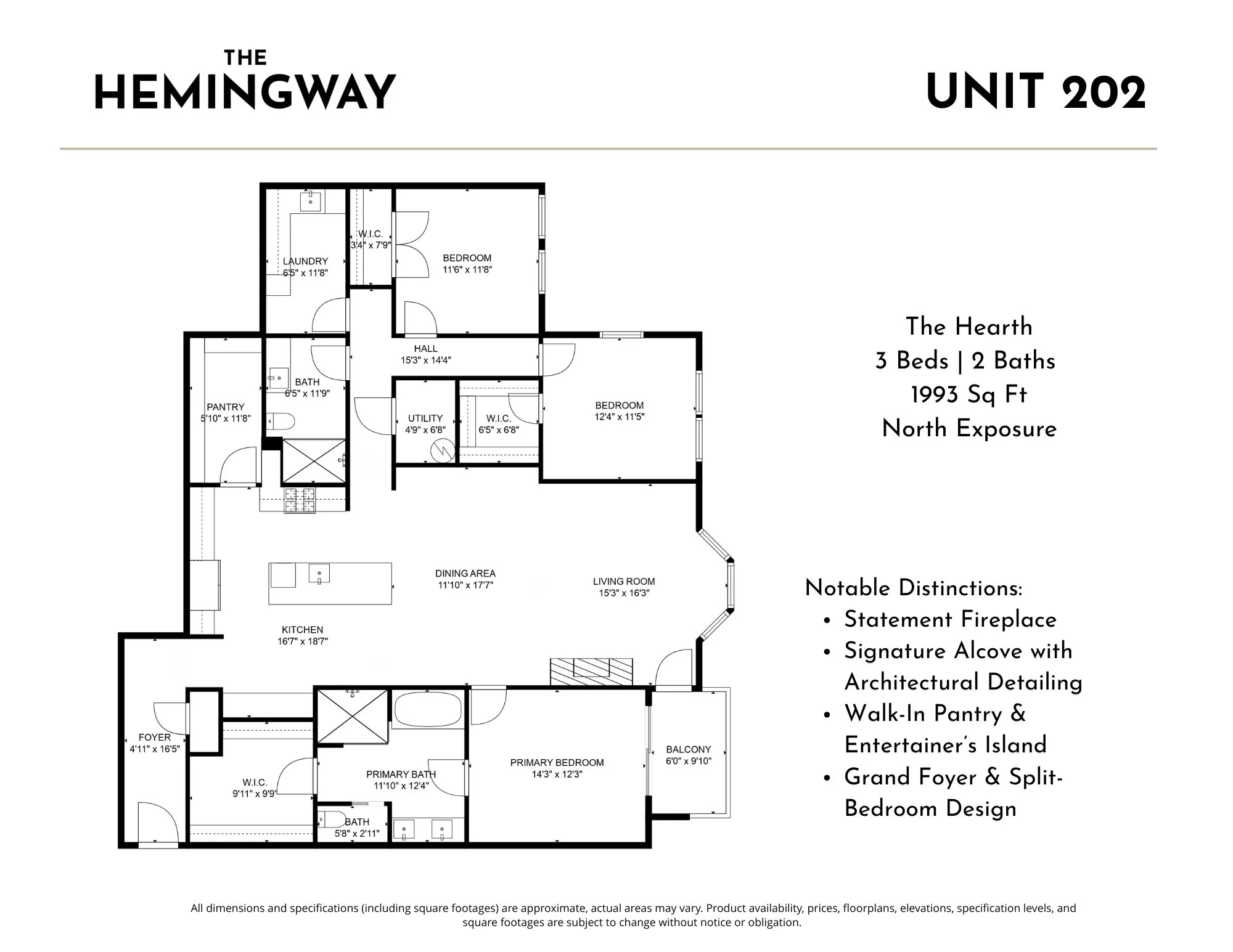 Image showing floor plan for unit 202 The Hearth at The Hemingway Eagle Idaho