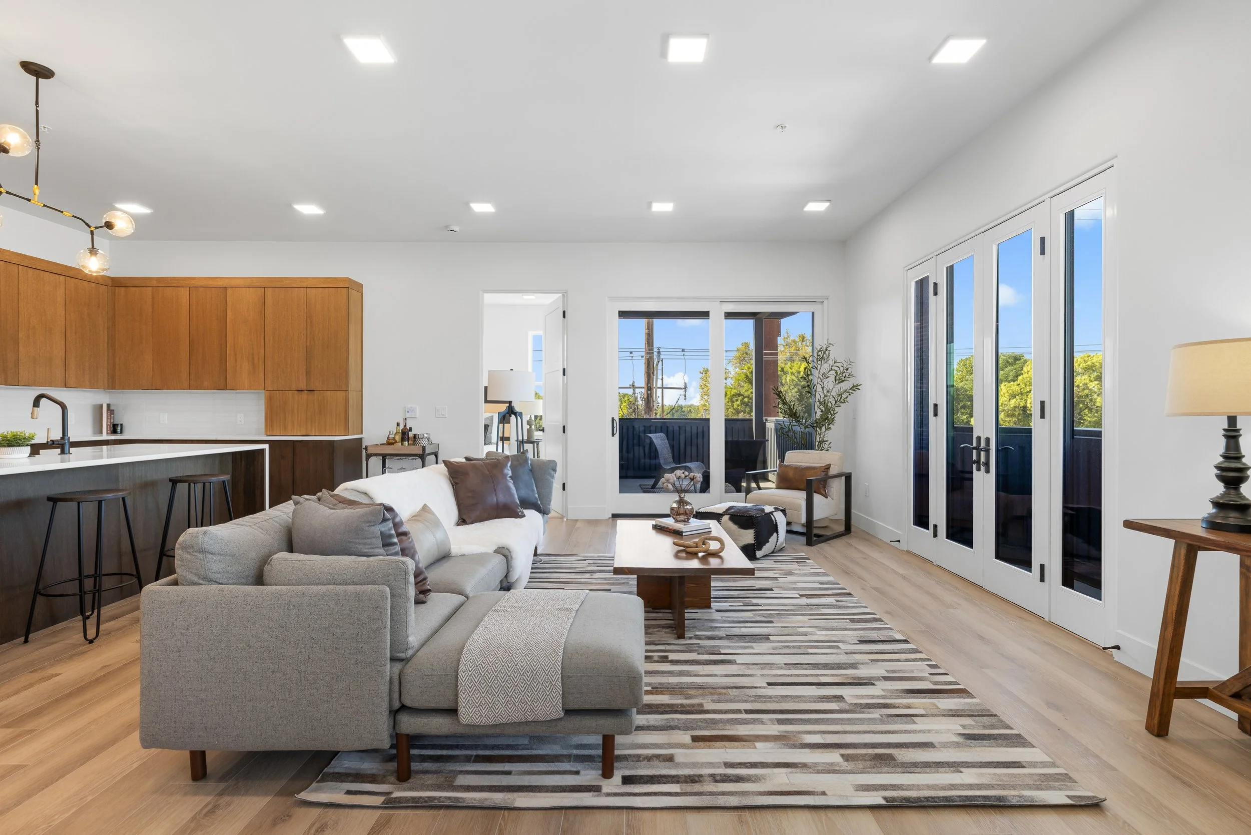 Open living space at The Hemingway condominium.