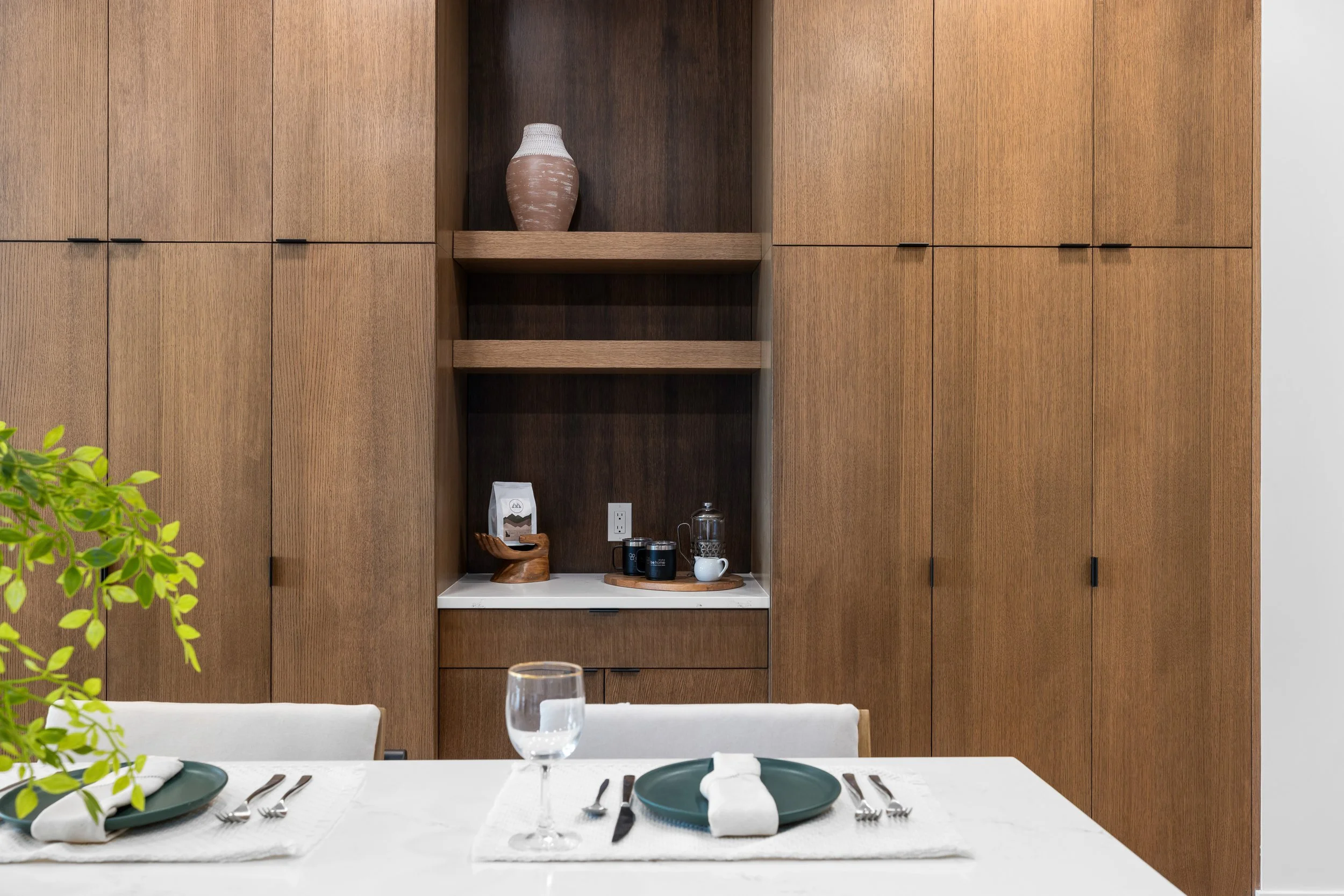 Kitchen storage at The Hemingway condominium.