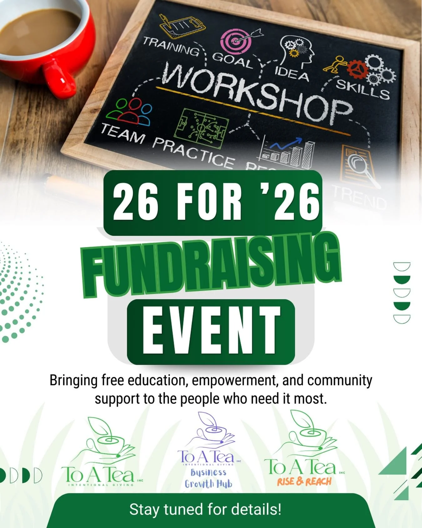 Our first fundraiser of 2026 is almost here.

We&rsquo;re kicking off the year with 26 for &rsquo;26 &mdash; a fundraising initiative that fuels free workshops, education, and real access for our communities.

📅 Launching January 6th
Follow along to