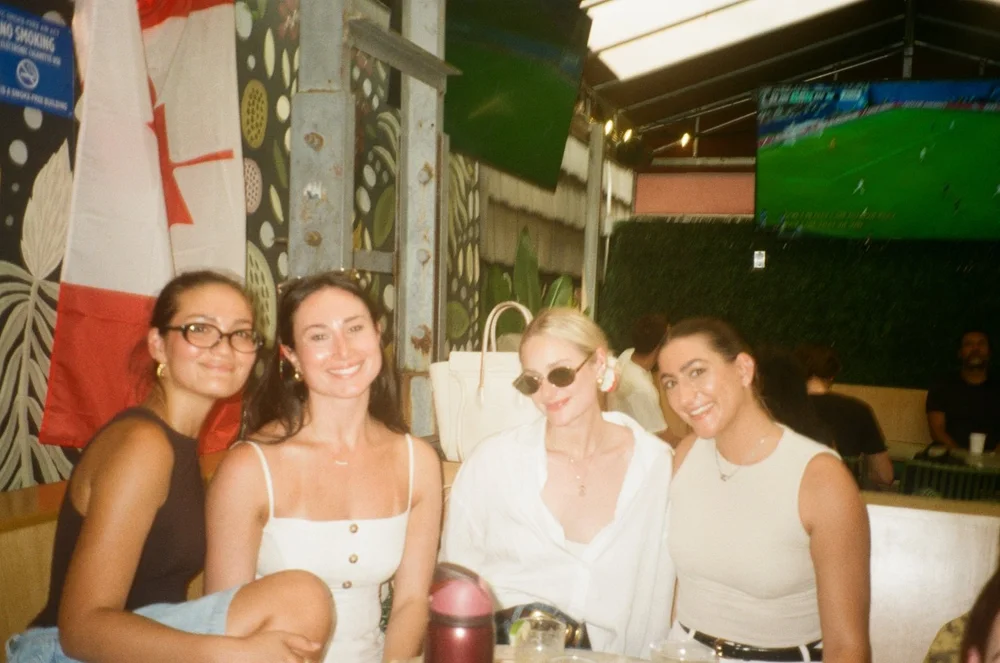 Team watching the World Cup, shot on film