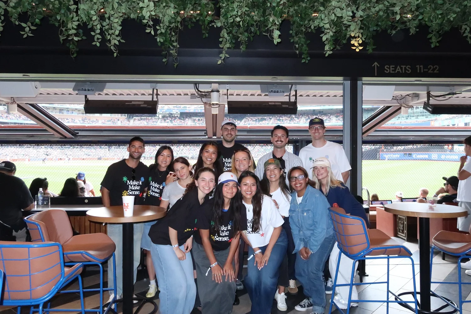 The c/p team at a Mets game
