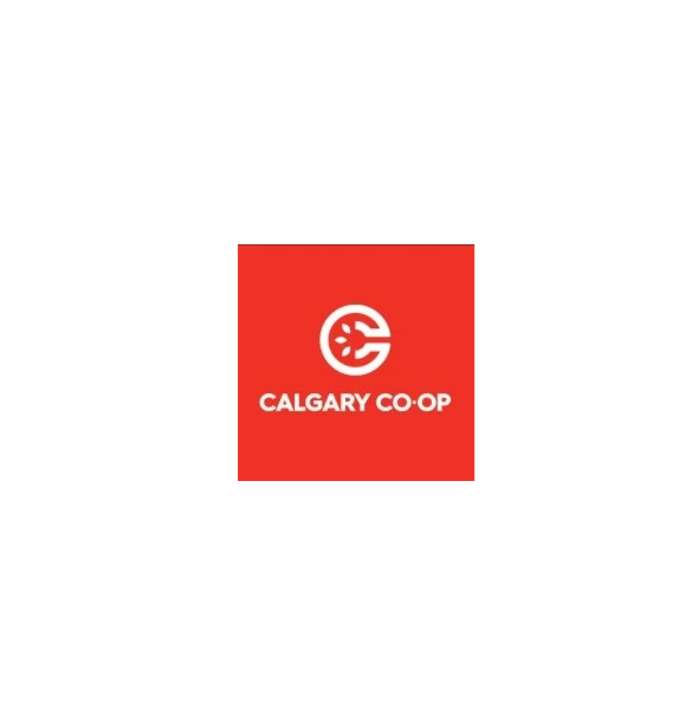 Red square logo with a stylized 'C' and trees inside, and the text 'CALGARY CO-OP' underneath.