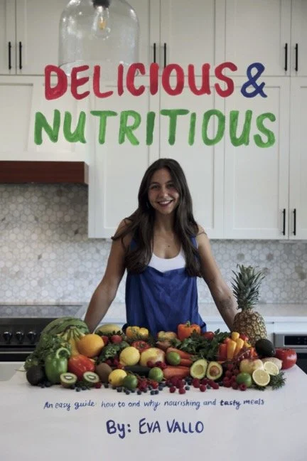 Delicious and Nutritious, a hardcover cookbook by Eva Vallo