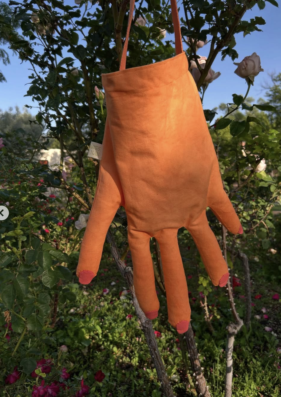 Large Orange Hand Bag