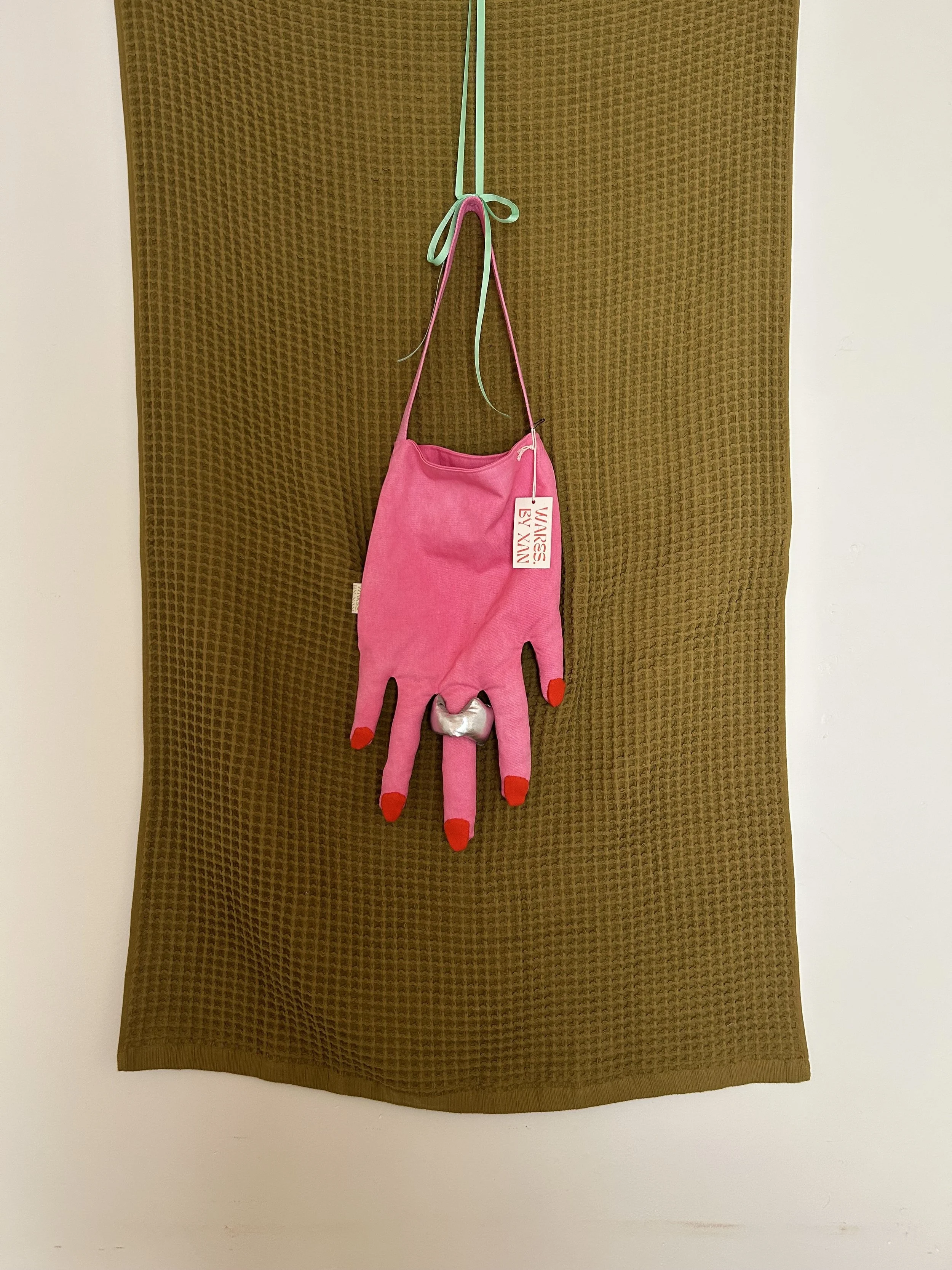 pepto pink with red nails