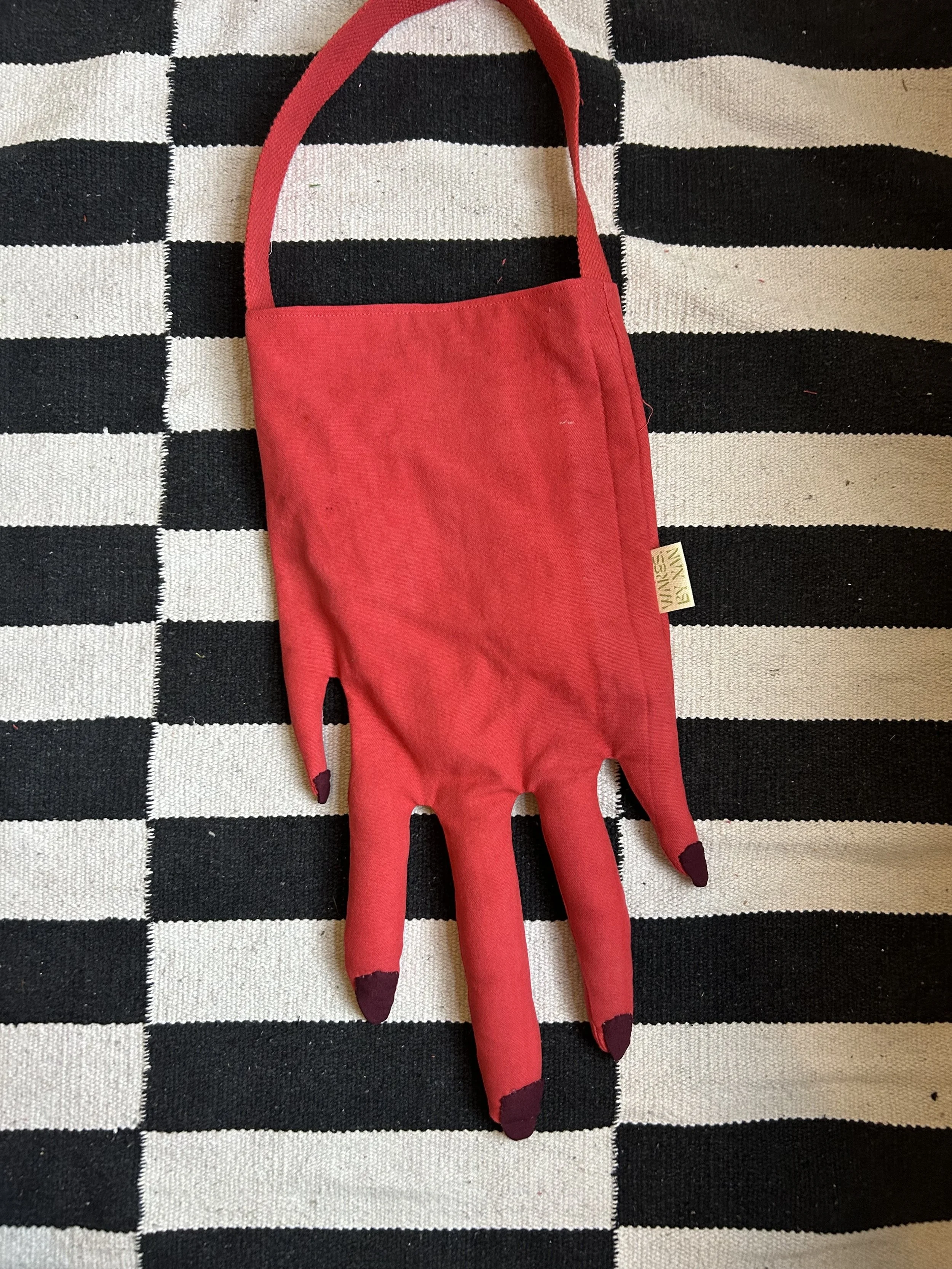 red with burgundy